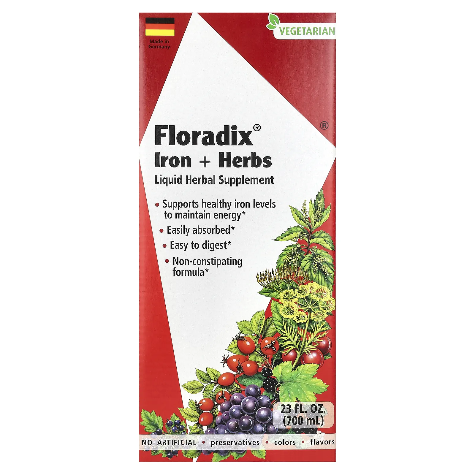 Floradix, железо и травы, 700 мл (23 жидк. унции)