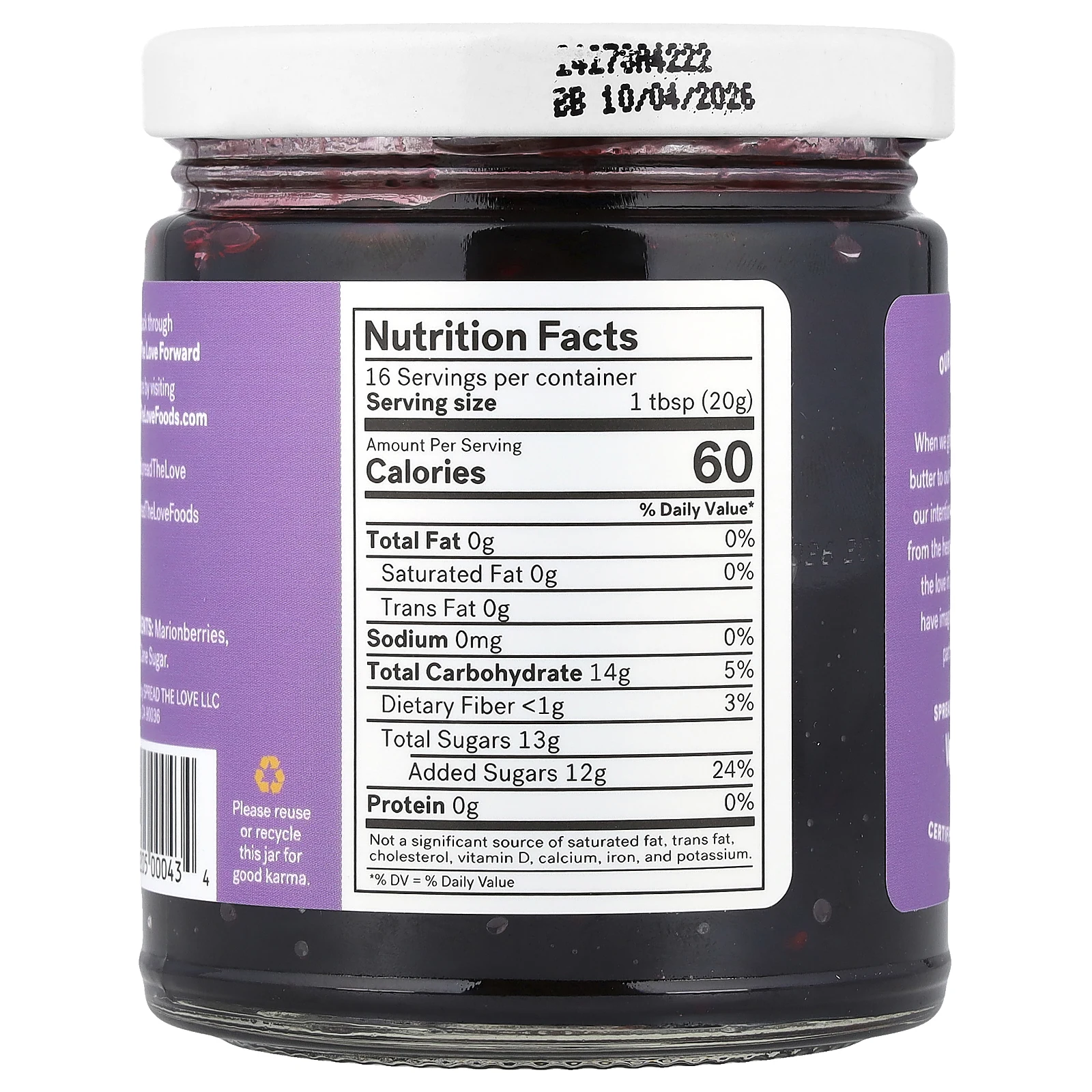 Spread The Love, Артизанский джем из марионетки, 326 г (11,5 унции)