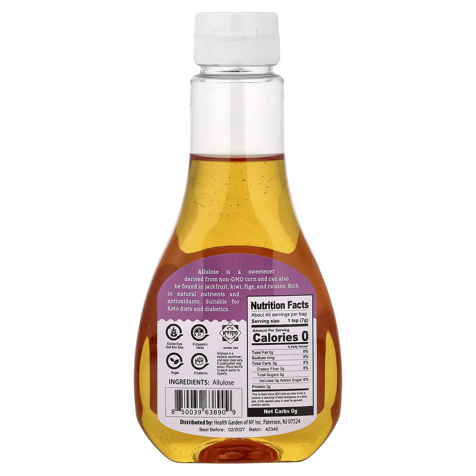 Health Garden, 100% чистая аллюлоза, подсластитель с нулевым содержанием калорий, 326 г (11,5 унции)