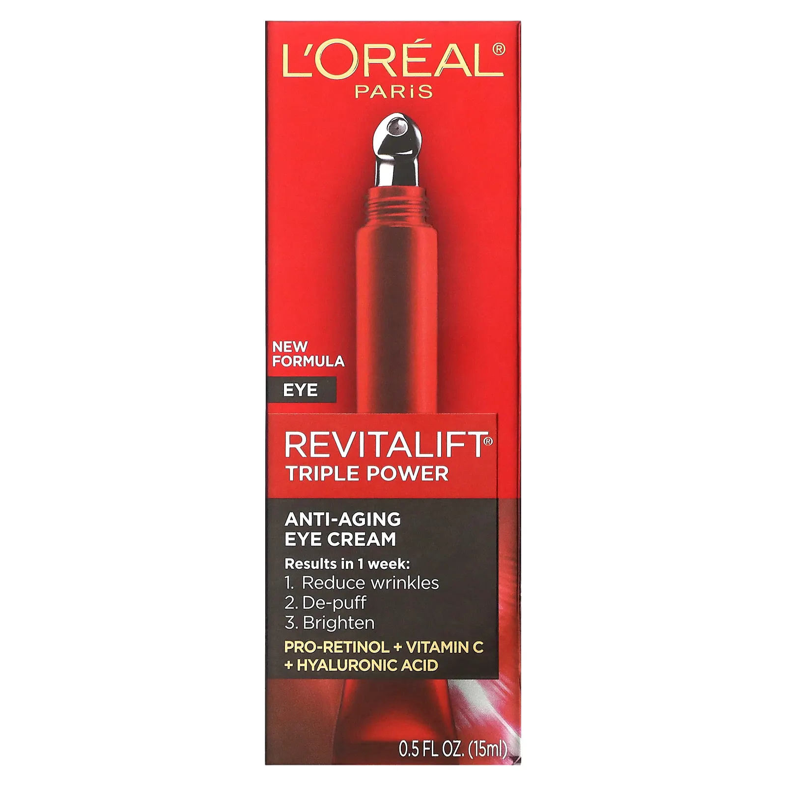 L'Oréal, Revitalift Triple Power, средство для кожи вокруг глаз, 15 мл