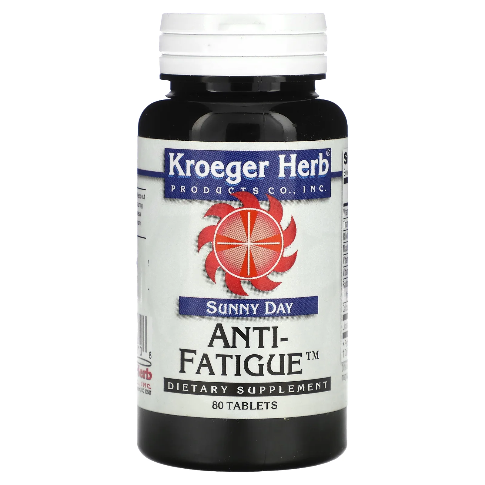 Kroeger Herb Co, Sunny Day, Anti-Fatigue, средство от усталости, 80 таблеток