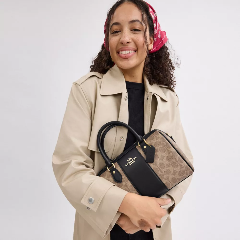 Сумка COACH Rowan Satchel Bag In Signature Canvas