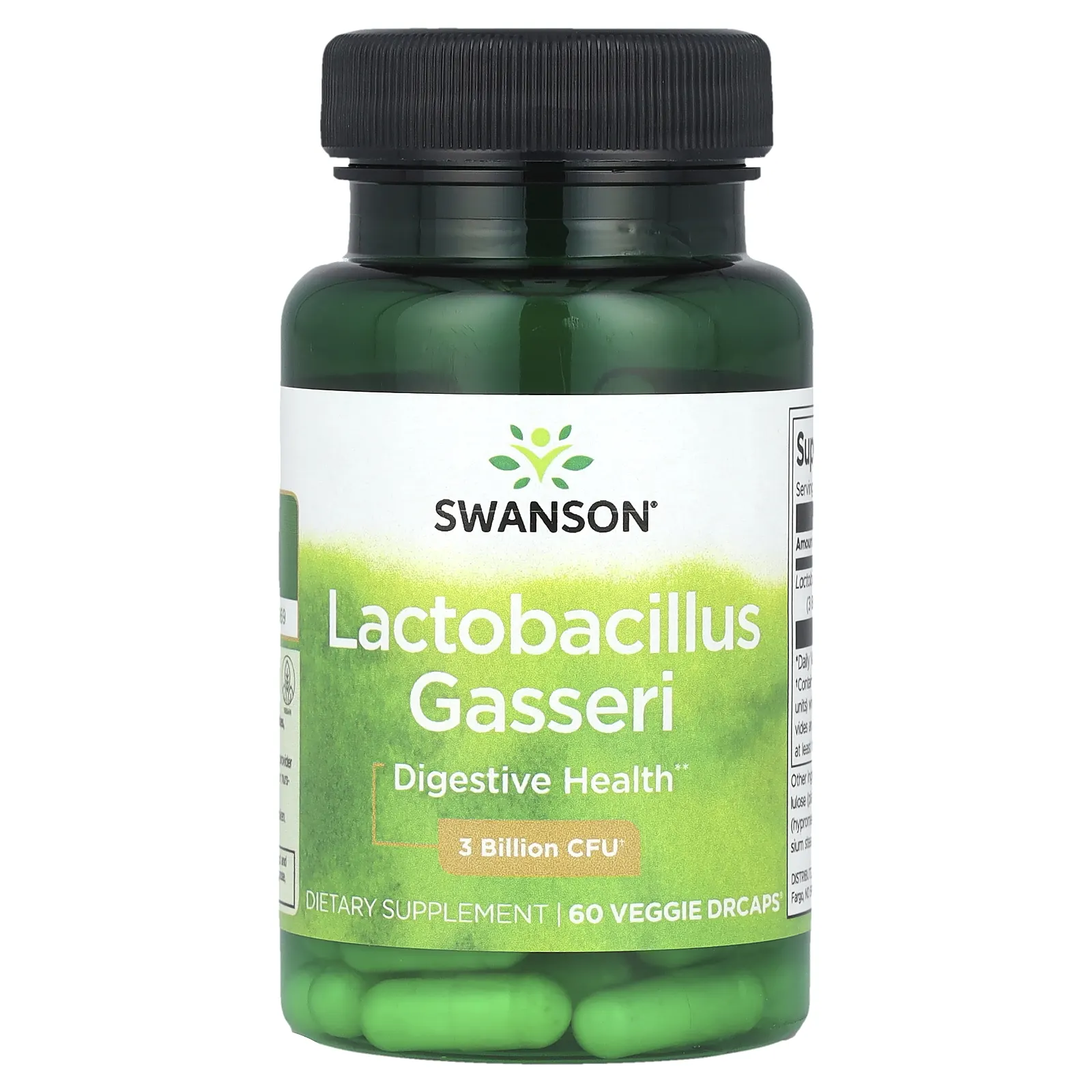 Swanson, Lactobacillus Gasseri, 3 млрд КОЕ, 60 растительных капсул для эмбо