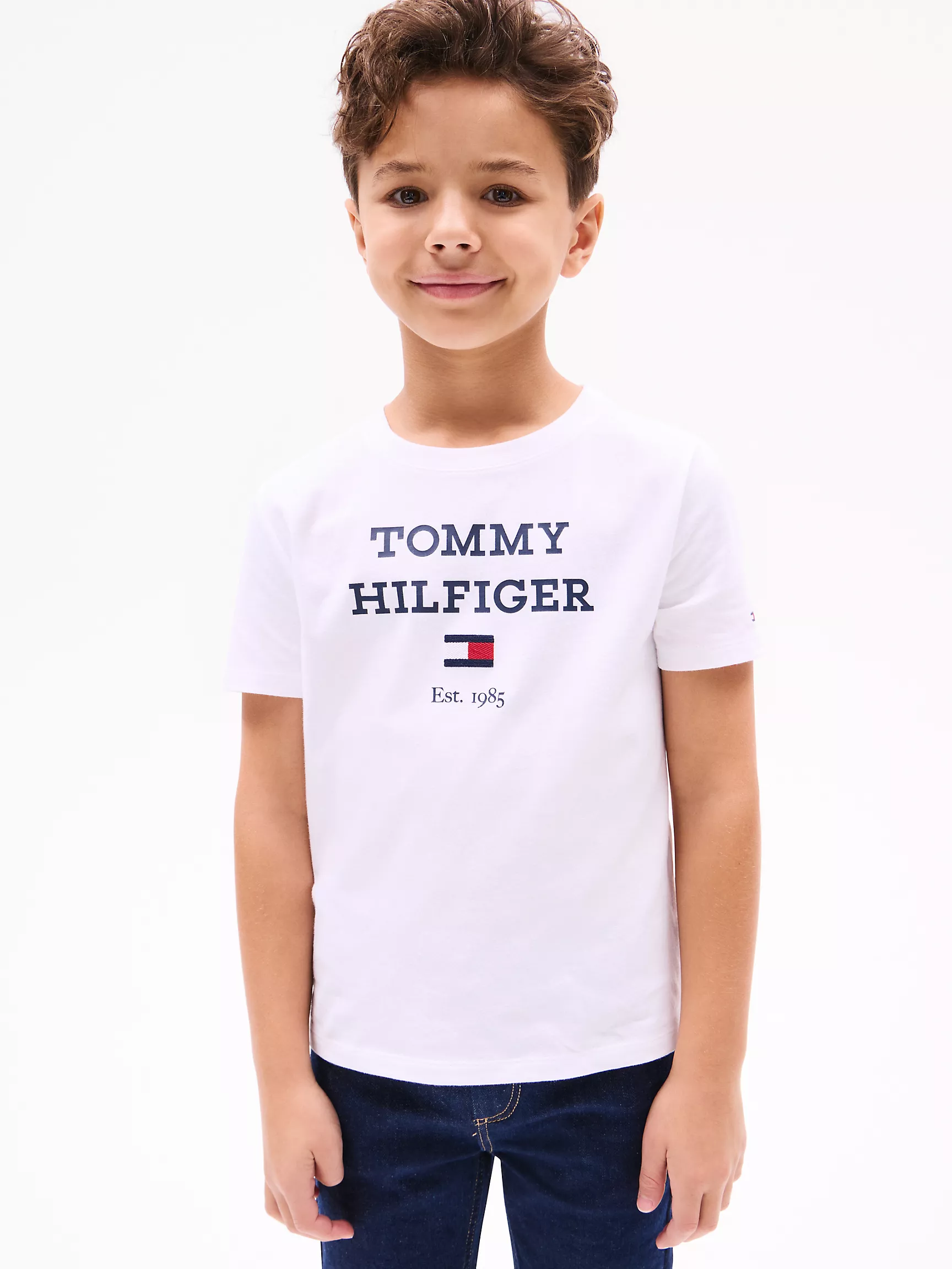 Футболка Tommy Hilfiger для мальчиков, Детская футболка с логотипом Hilfiger