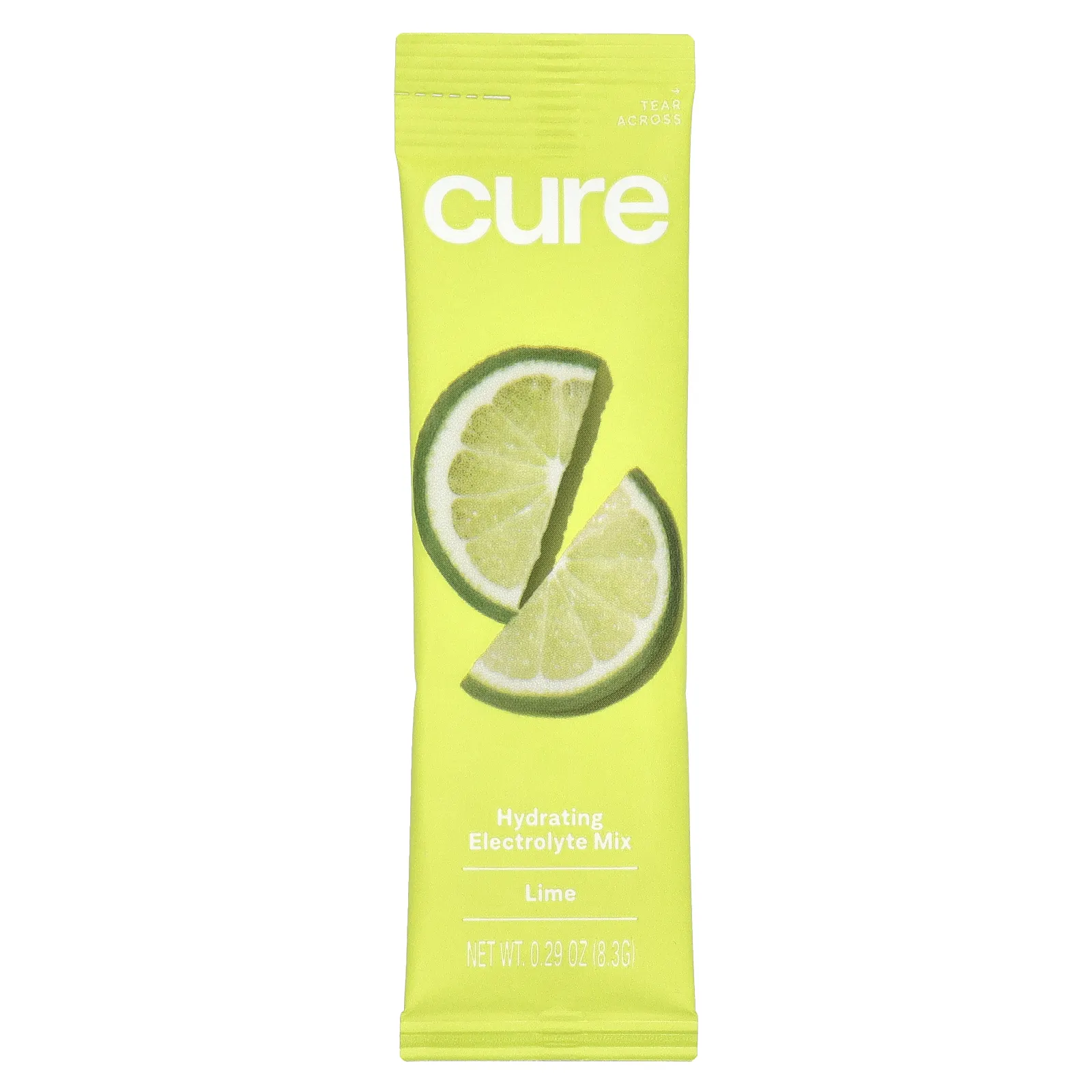 Cure Hydration, смесь электролитов для гидратации, лайм, 14 пакетиков по 8,3 г (0,29 унции) каждый