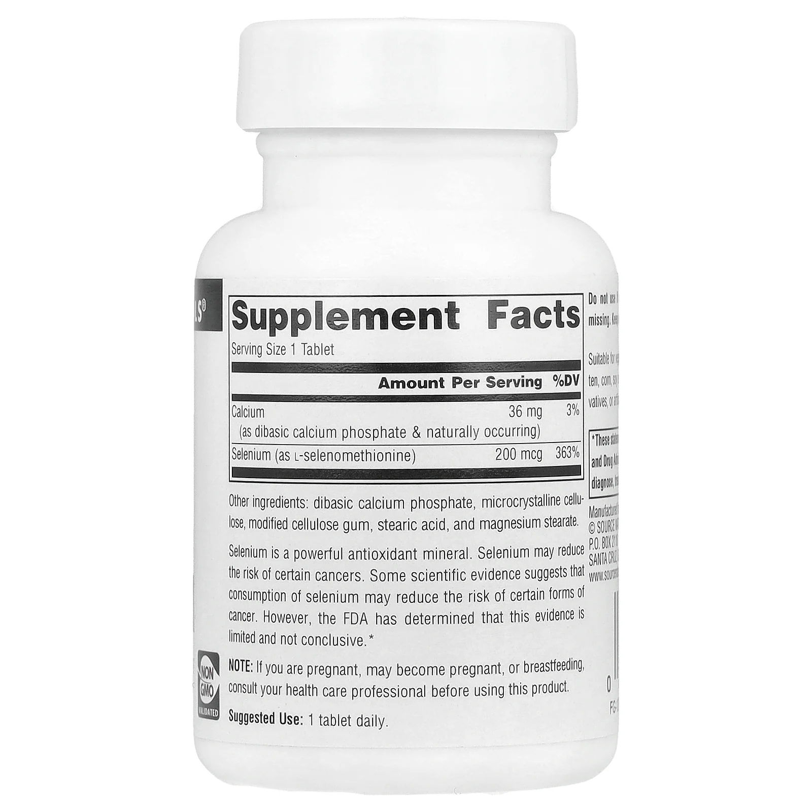 Source Naturals, Селен, без дрожжей, 200 мкг, 60 таблеток