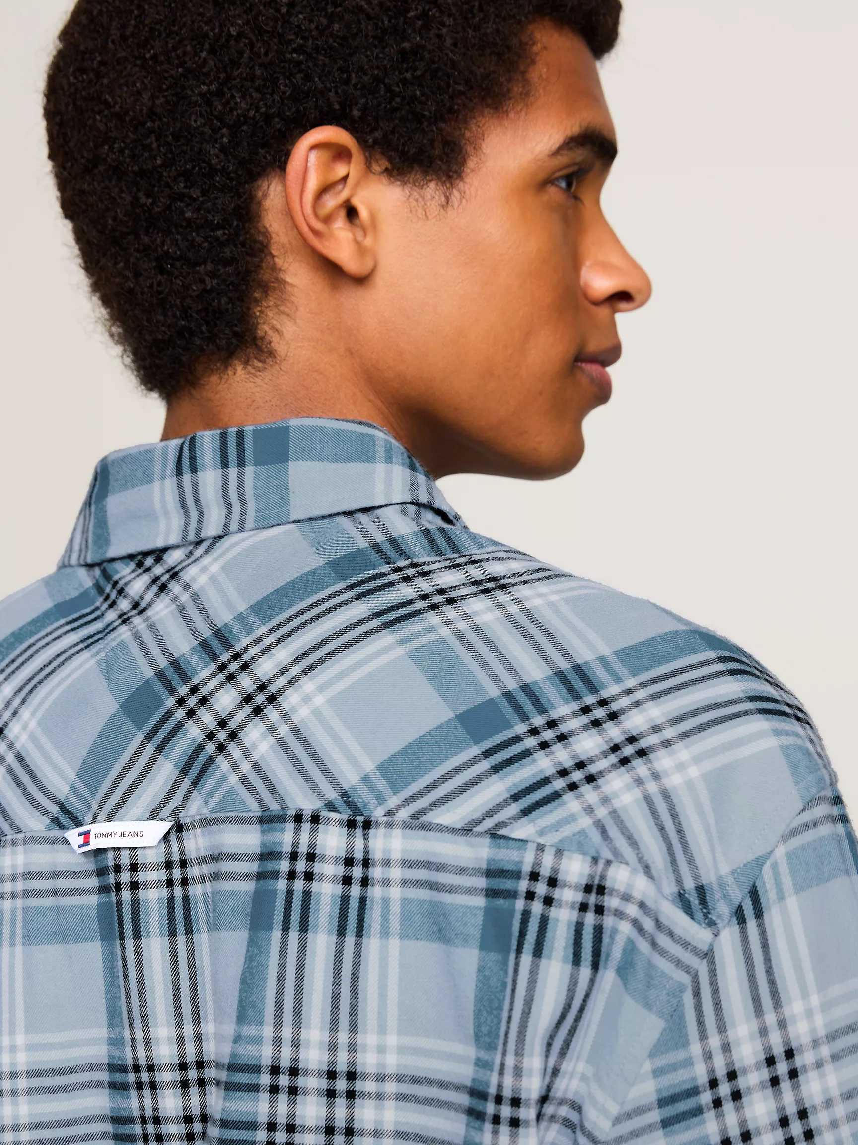 Мужская рубашка Tommy Hilfiger, Свободная клетчатая рубашка TJ с мягкой фактурой
