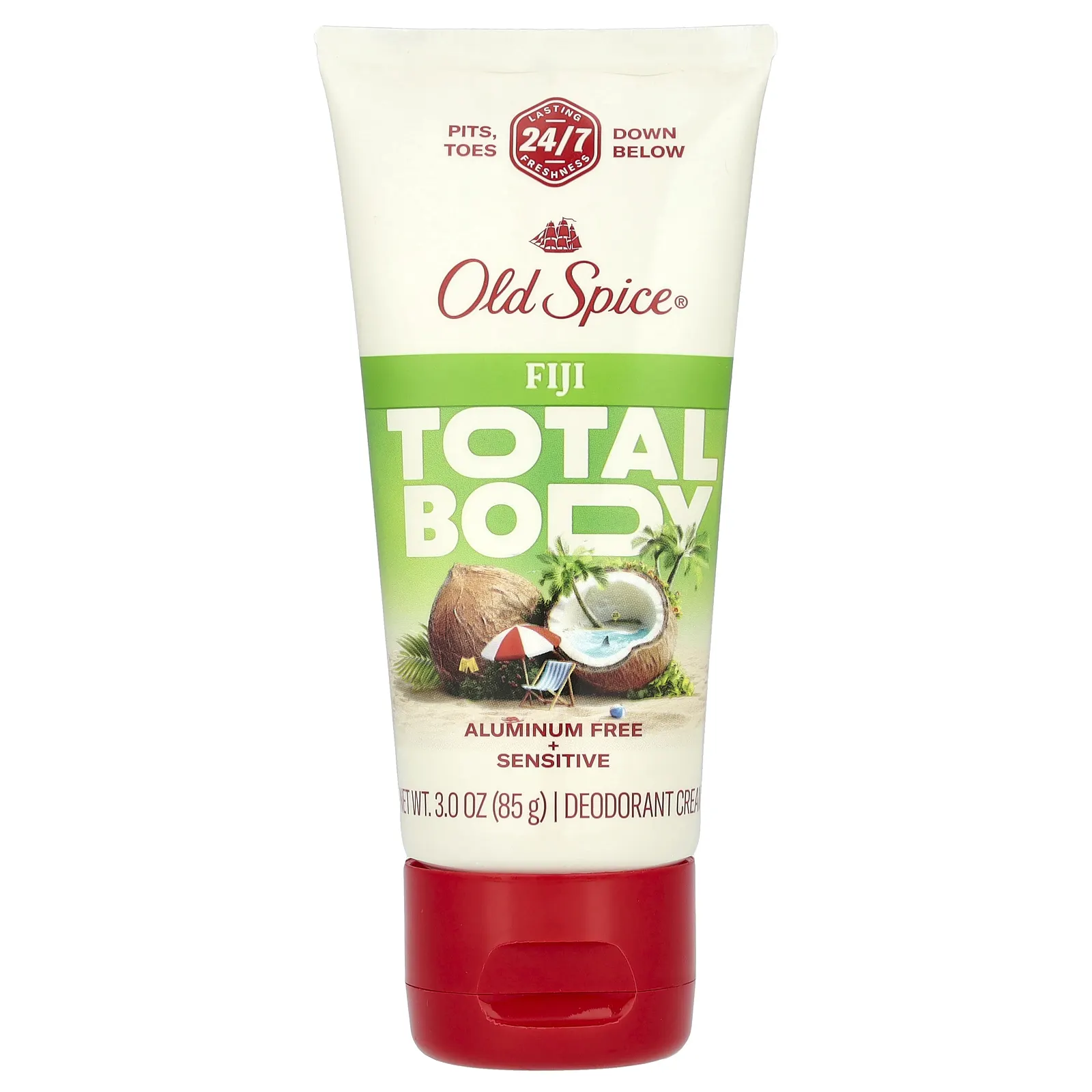 Old Spice, Total Body, крем-дезодорант, без алюминия, Fiji, 85 г (3 унции)