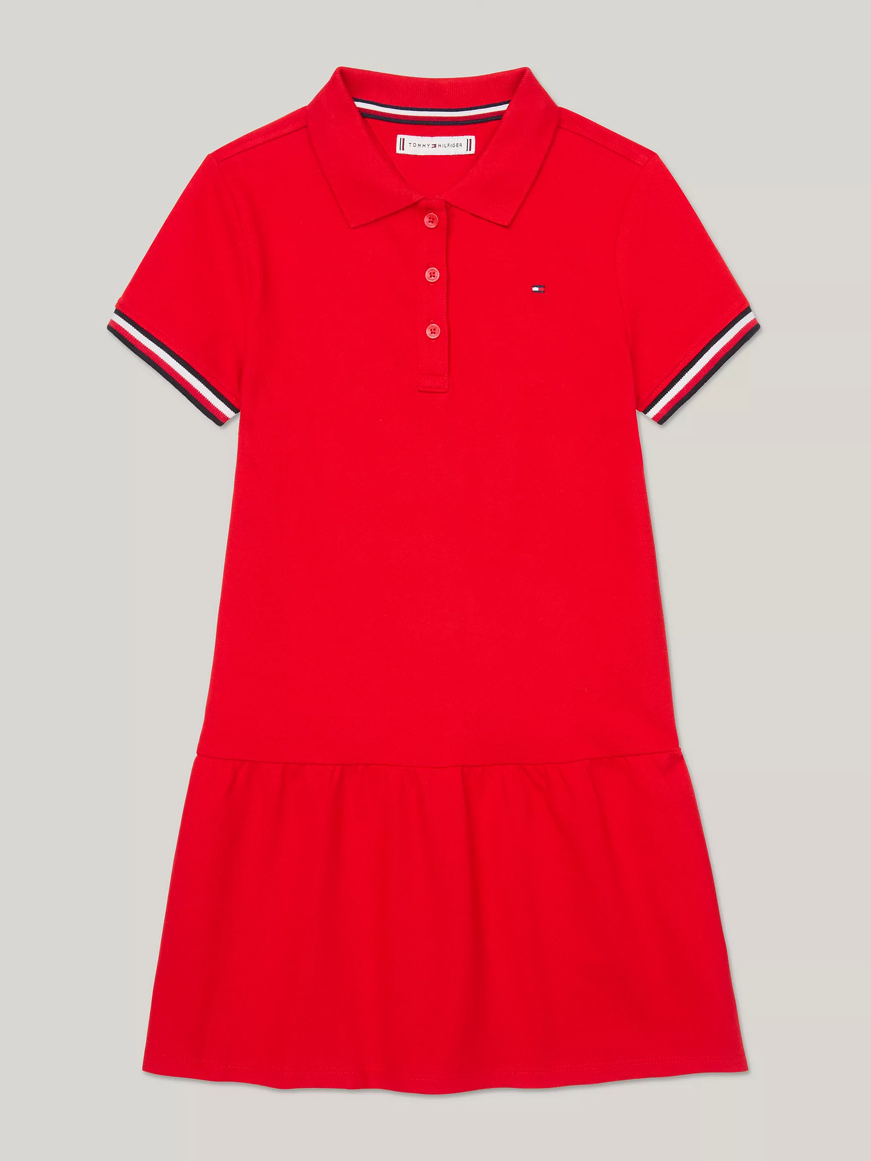 Платье для девочек Tommy Hilfiger, Детское поло-платье с контрастными манжетами