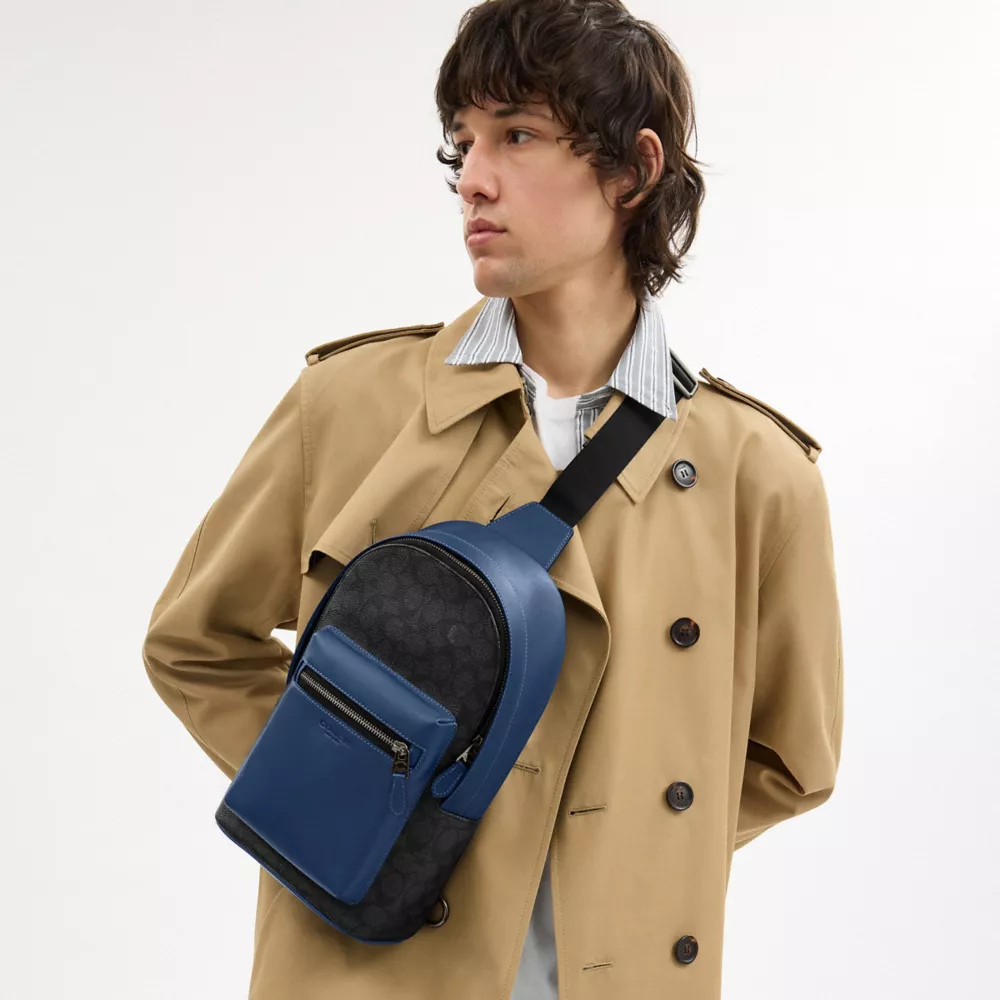 Сумка COACH West Pack In Colorblock Signature Canvas
