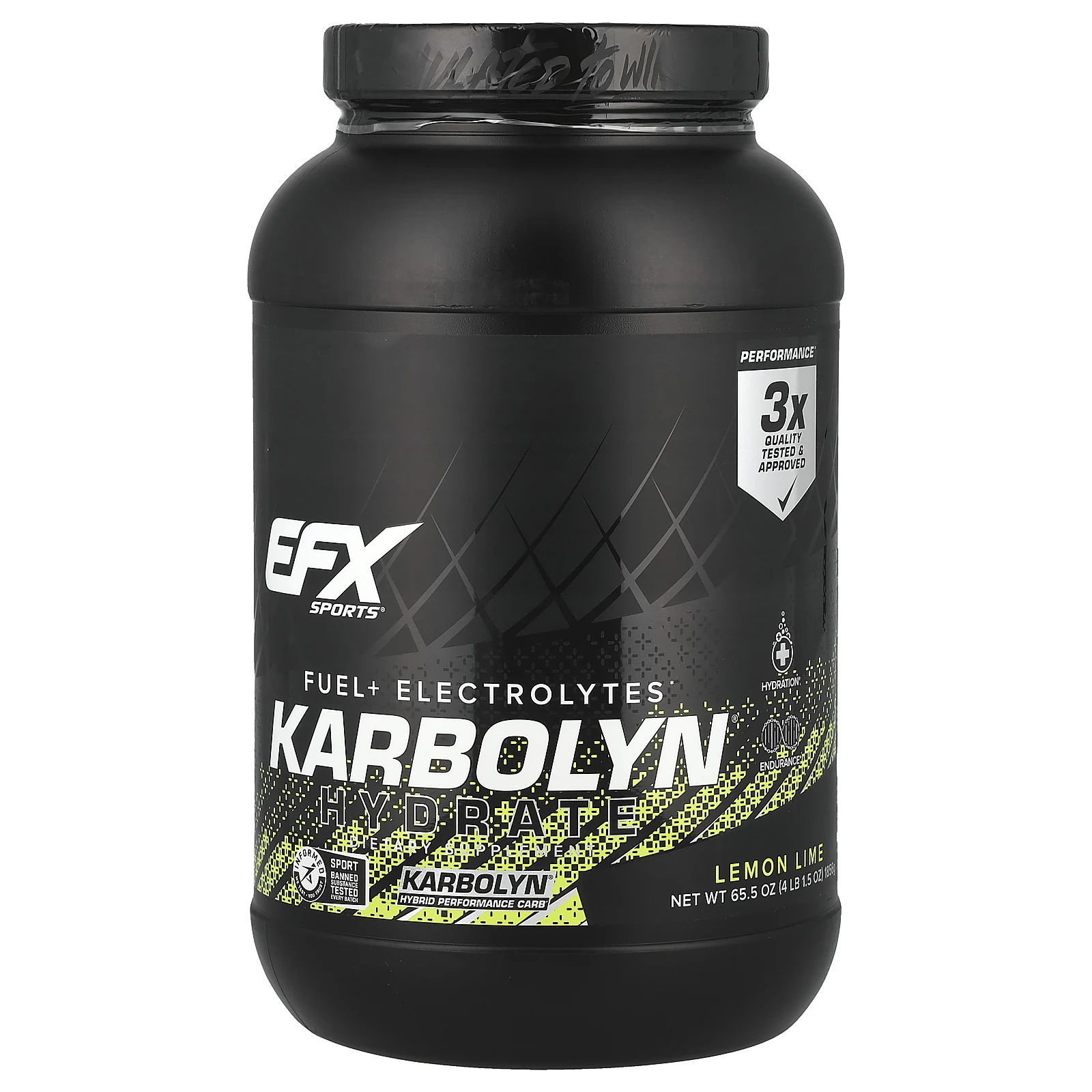 EFX Sports, Karbolyn Hydrate, лимон и лайм, 1856 г (4 фунта и 1,5 унции)
