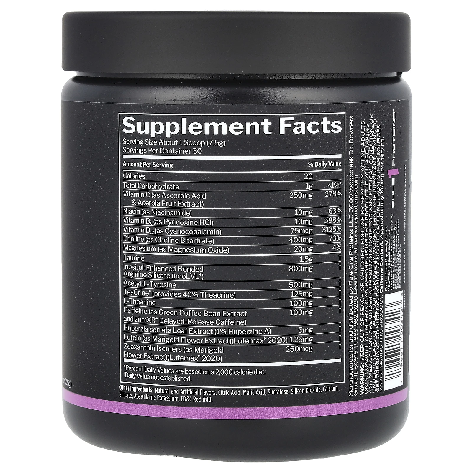 Rule One Proteins, Energized Cognition, радужная конфета, 225 г (7,94 унции)