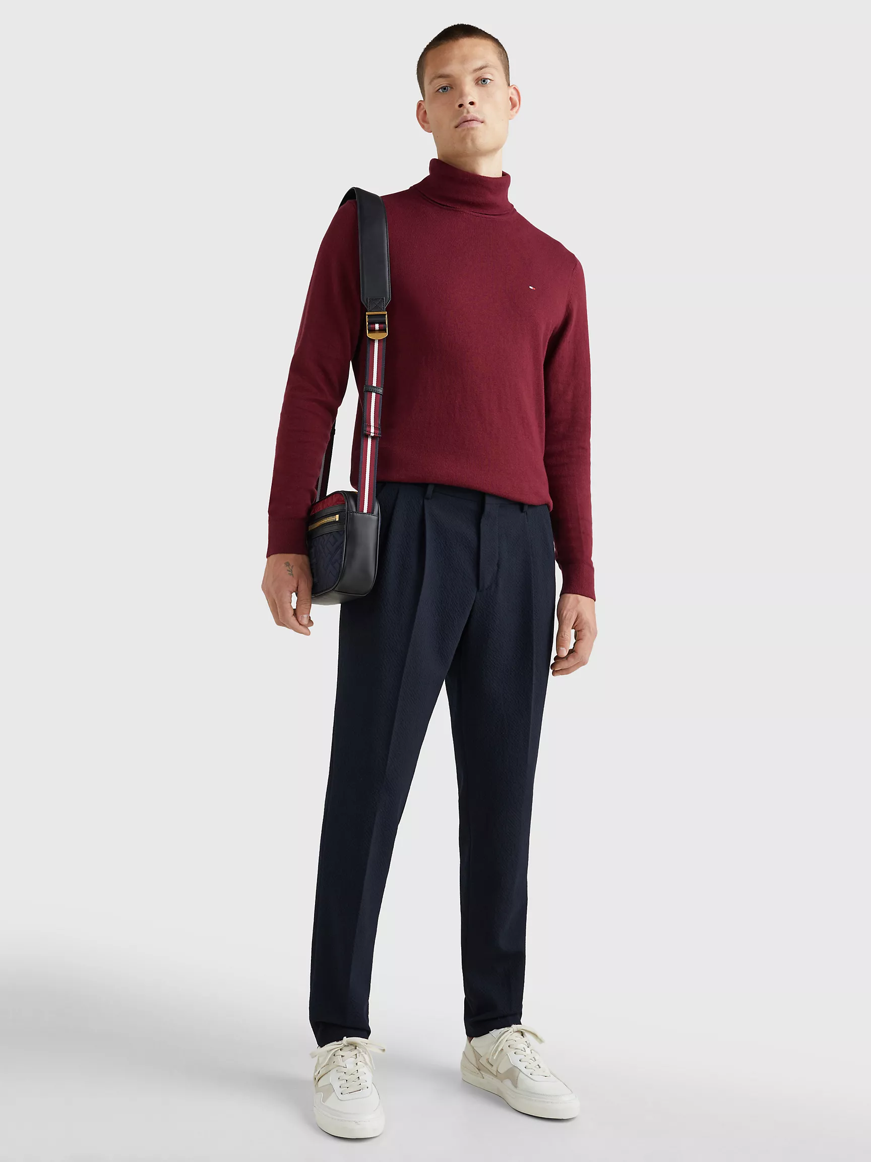 Мужской свитер Tommy Hilfiger, Водолазка из смеси хлопка и кашемира