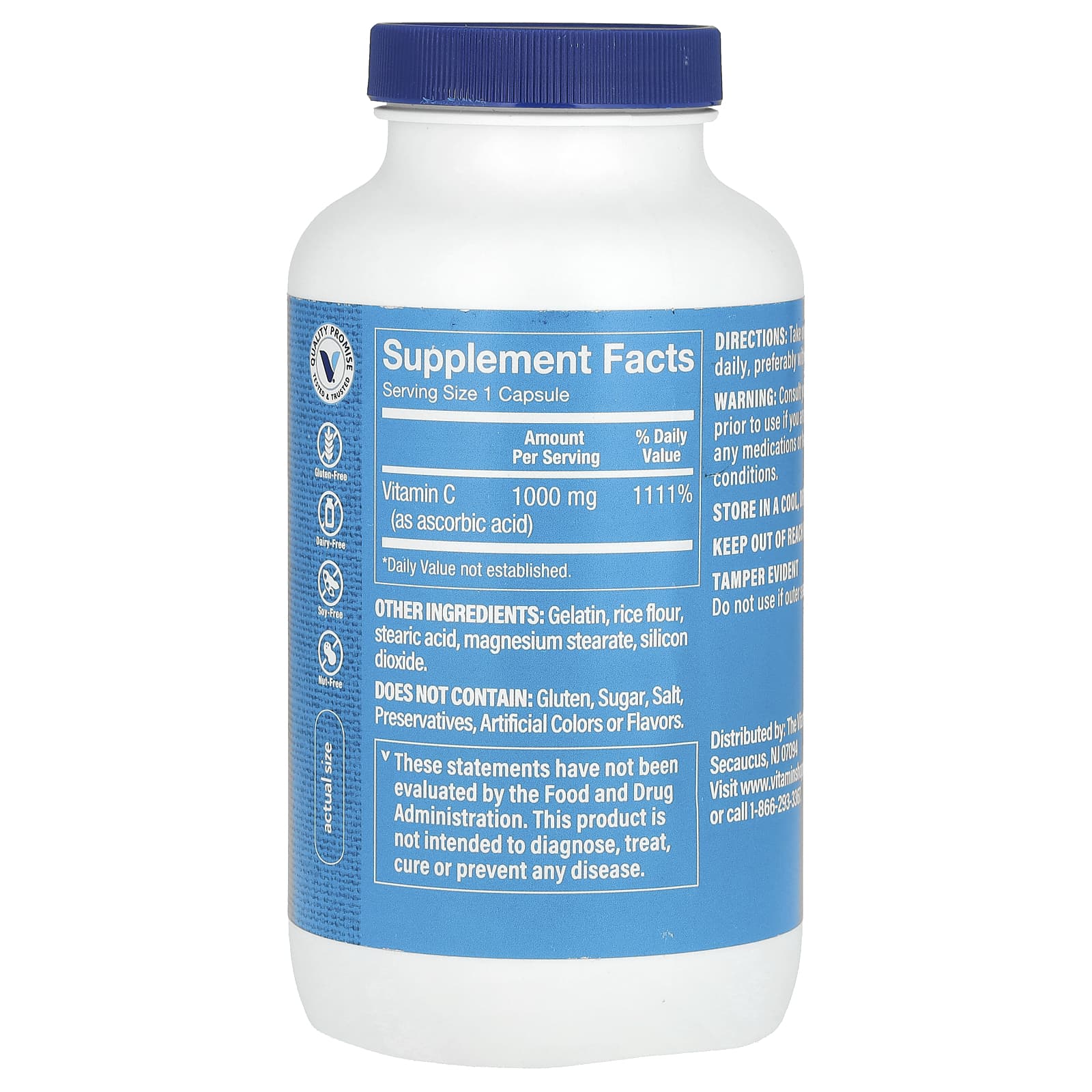 The Vitamin Shoppe, Витамин C, 1000 мг, 300 капсул