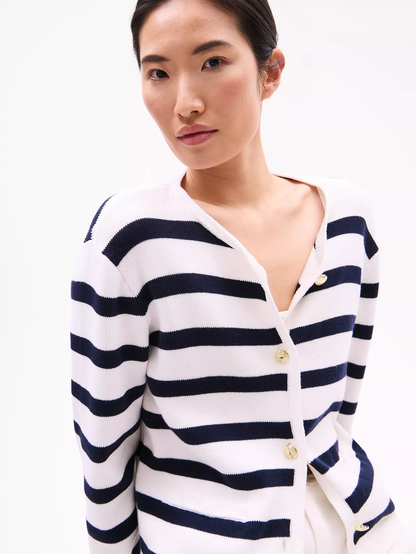 Женский свитер Tommy Hilfiger, Кардиган в полоску на пуговицах