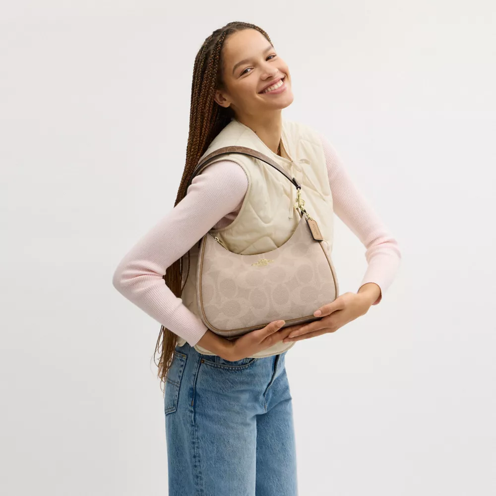Сумка COACH Teri Hobo Bag In Blocked Signature Canvas