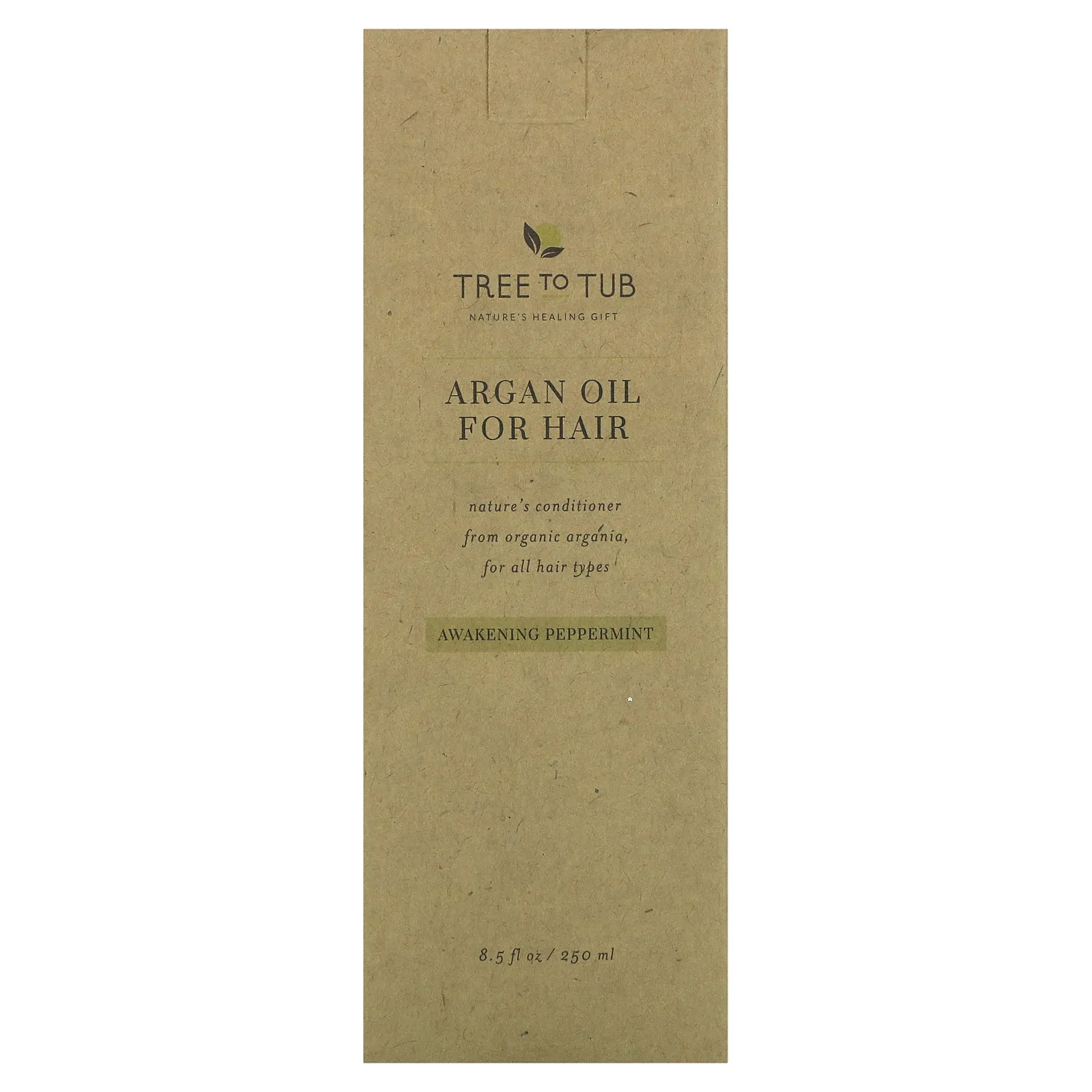 Tree To Tub, кондиционер с аргановым маслом, для всех типов волос, бодрящая перечная мята, 250 мл (8,5 жидк. унции)