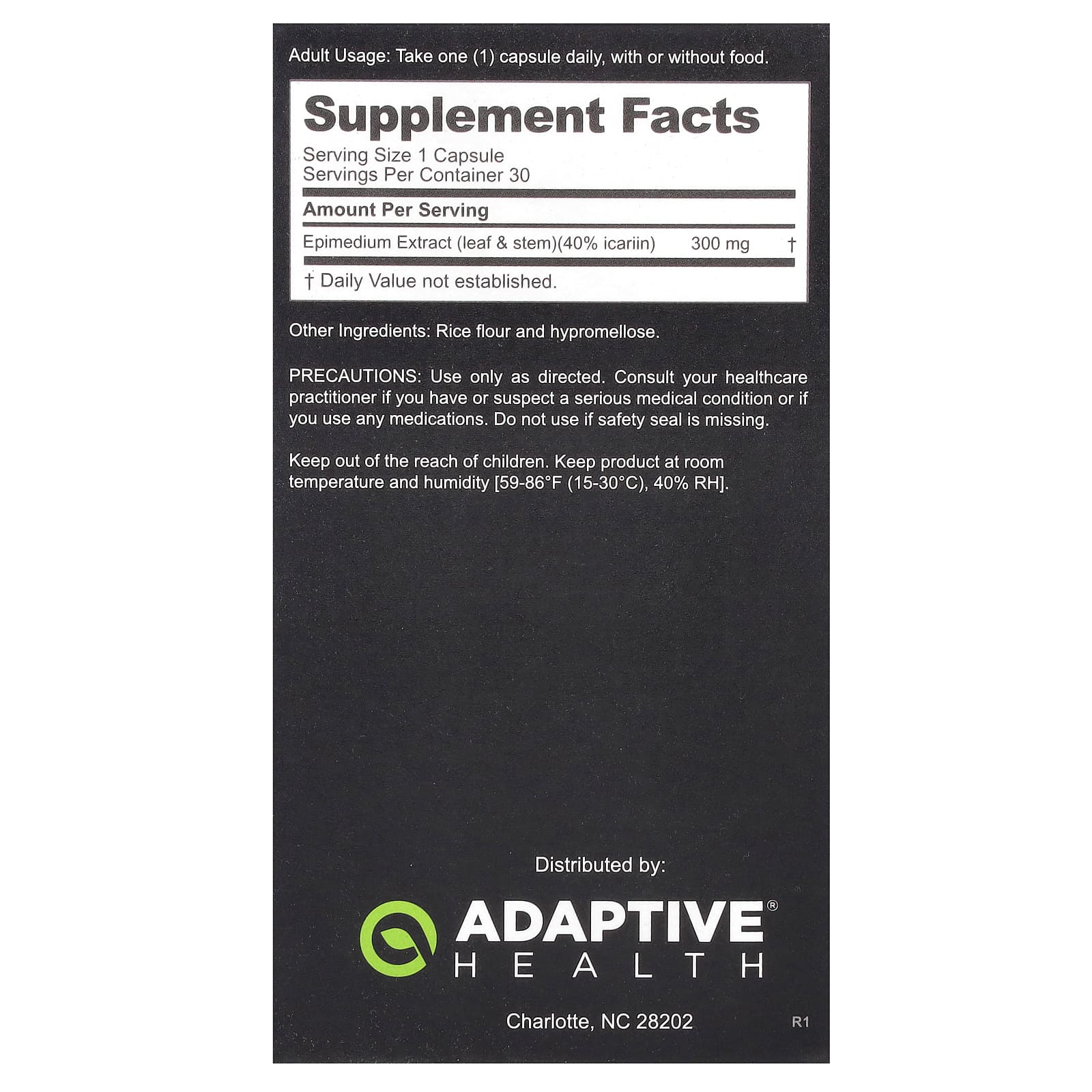 Nugenix, Horny Goat Weed, 300 мг, 30 капсул