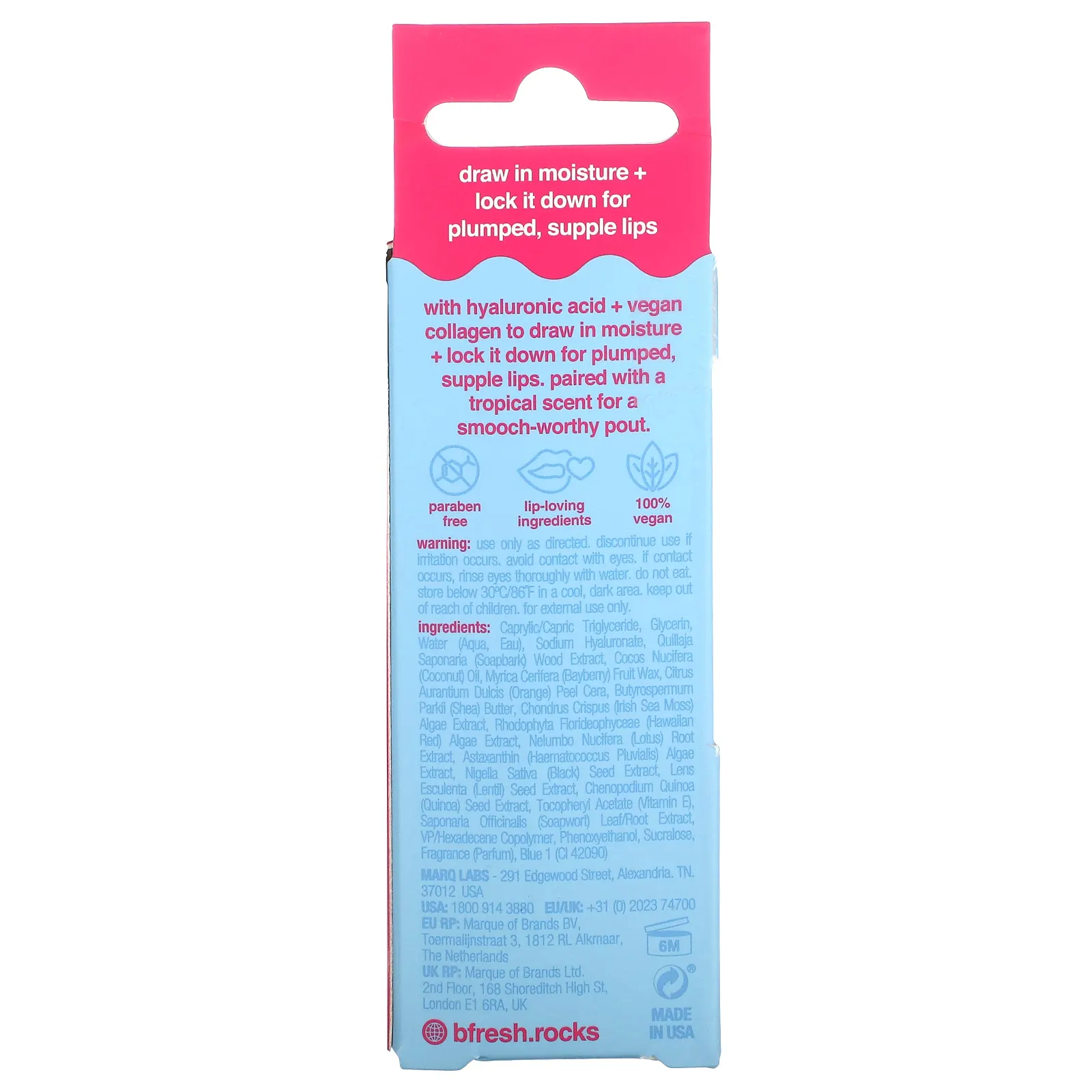 b.fresh, Сыворотка для губ для увеличения объема, I Like Pina Colada, 15 мл (0,5 жидк. Унции)