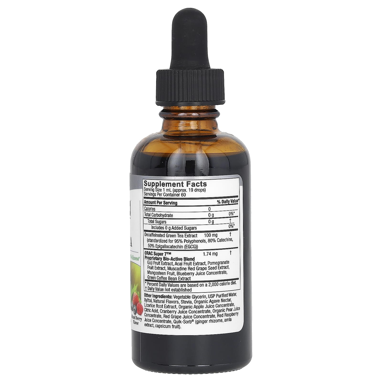 Nature's Answer, жидкий зеленый чай, ягодное ассорти, 60 мл (2 жидк. унции)