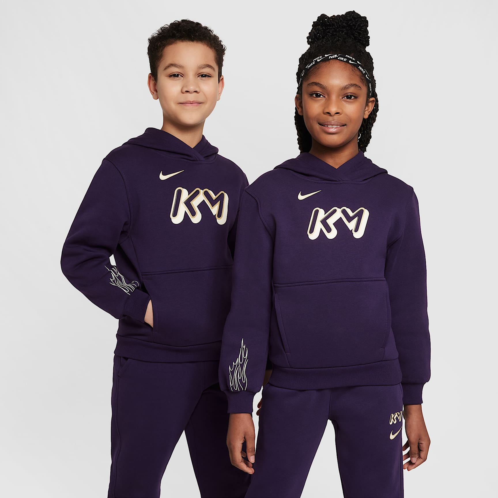Kylian Mbappé Club Fleece Big Kids' Soccer Hoodie