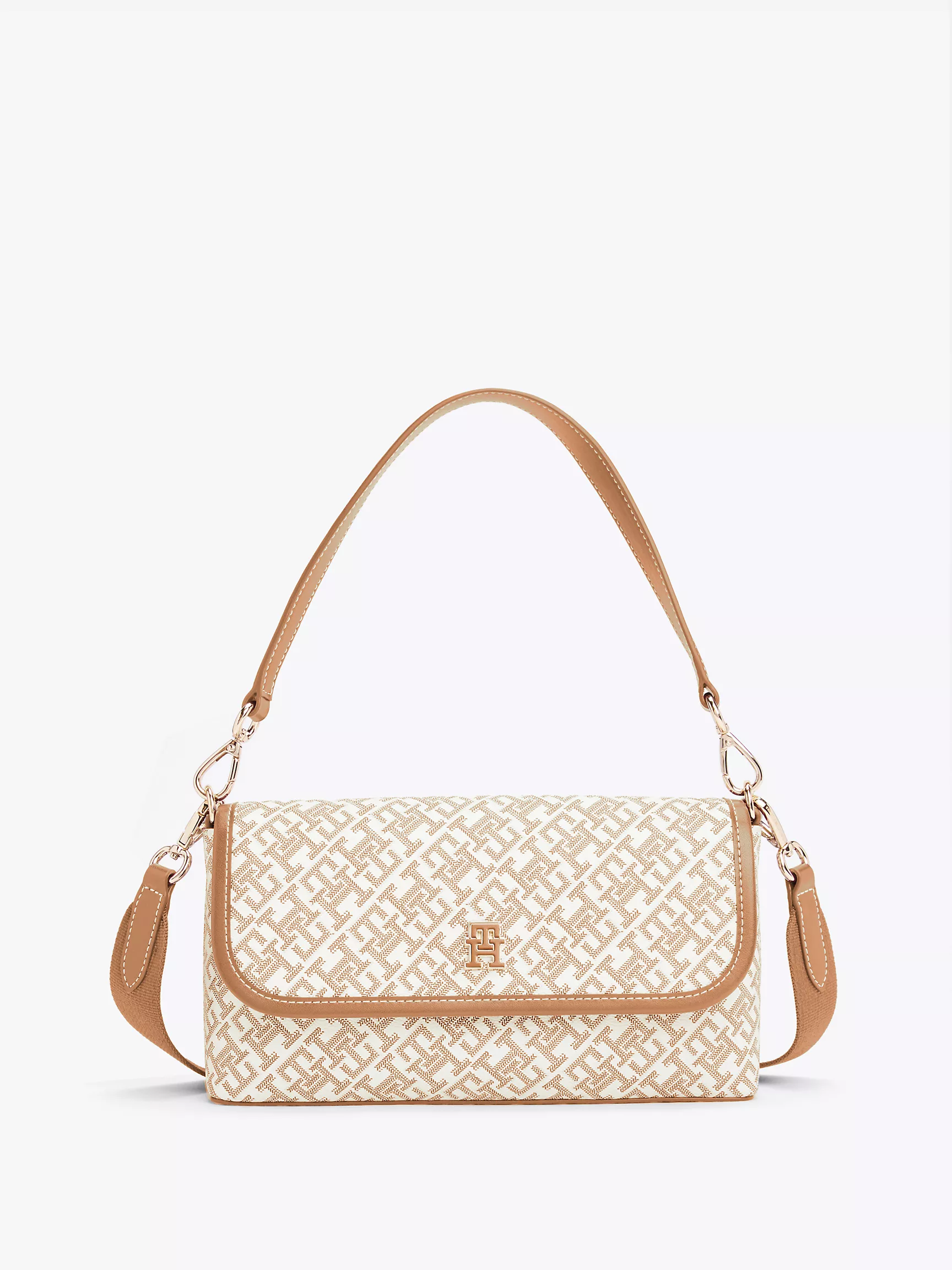 Женская сумка Tommy Hilfiger, Сумка через плечо с клапаном и монограммным узором