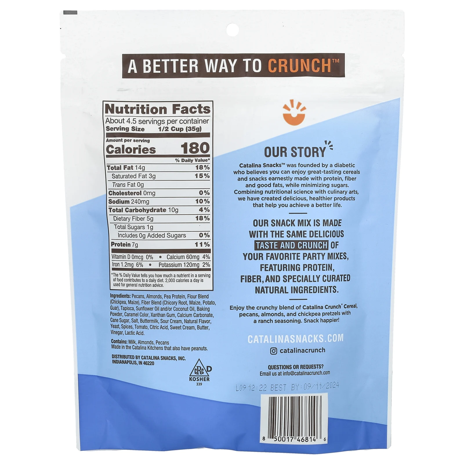 Catalina Crunch, смесь для кранча, со вкусом ранчо, 148 г (5,25 унции)