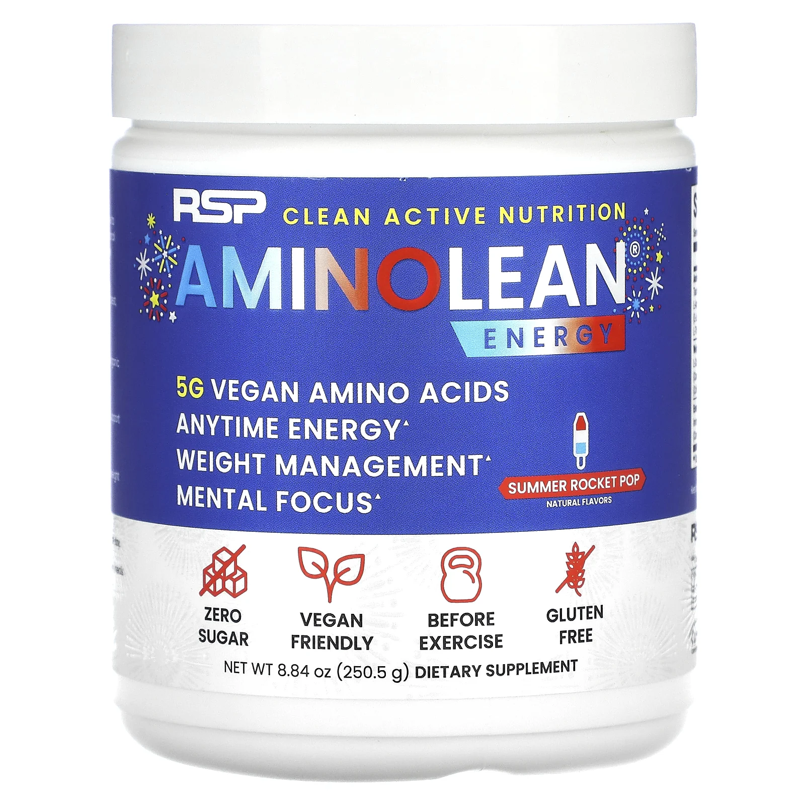RSP Nutrition, AminoLean Energy, Summer Rocket Pop, 250,5 г (8,84 унции)