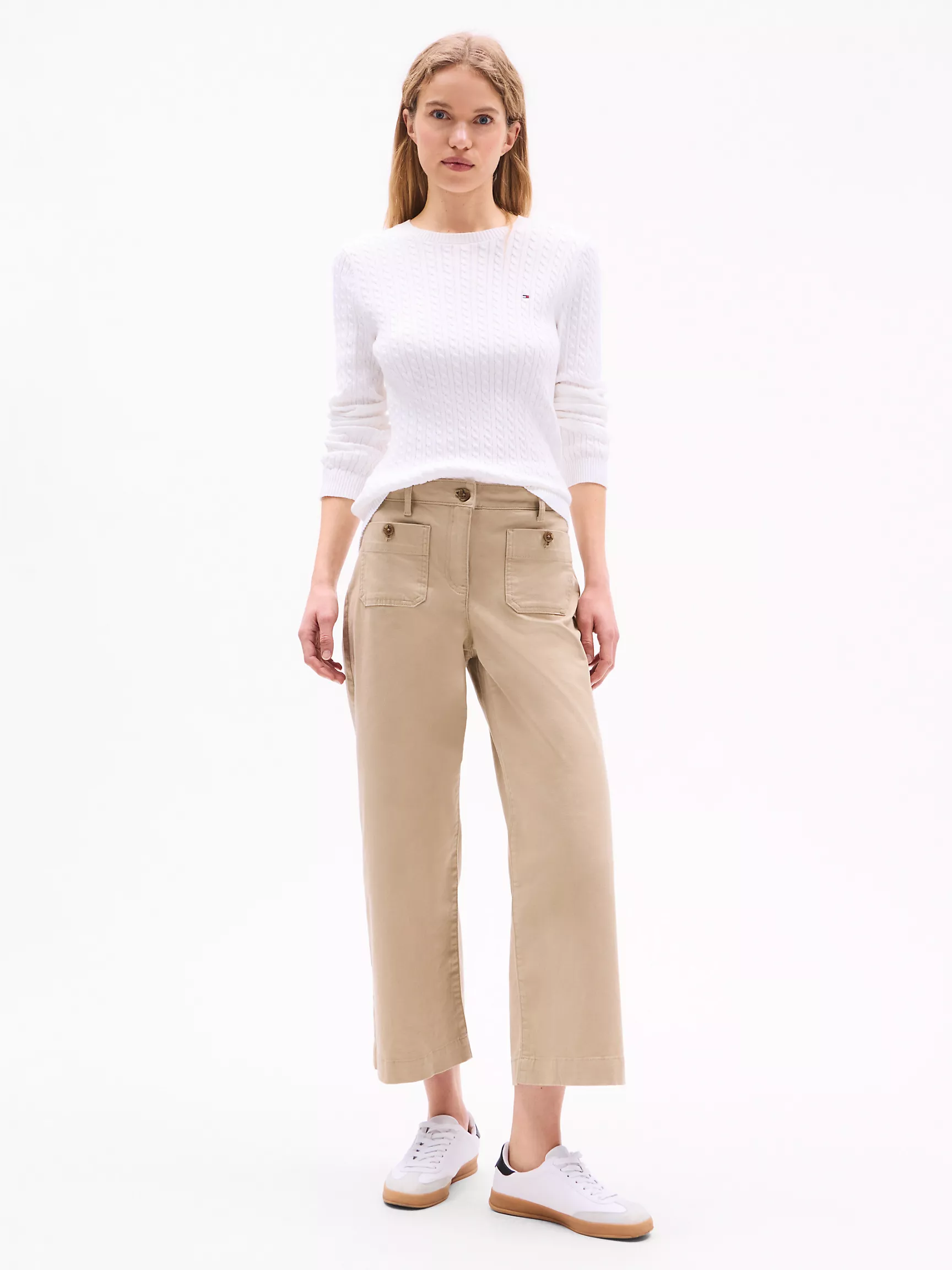 Женские брюки Tommy Hilfiger, Брюки чинос с широкими штанинами и накладными карманами