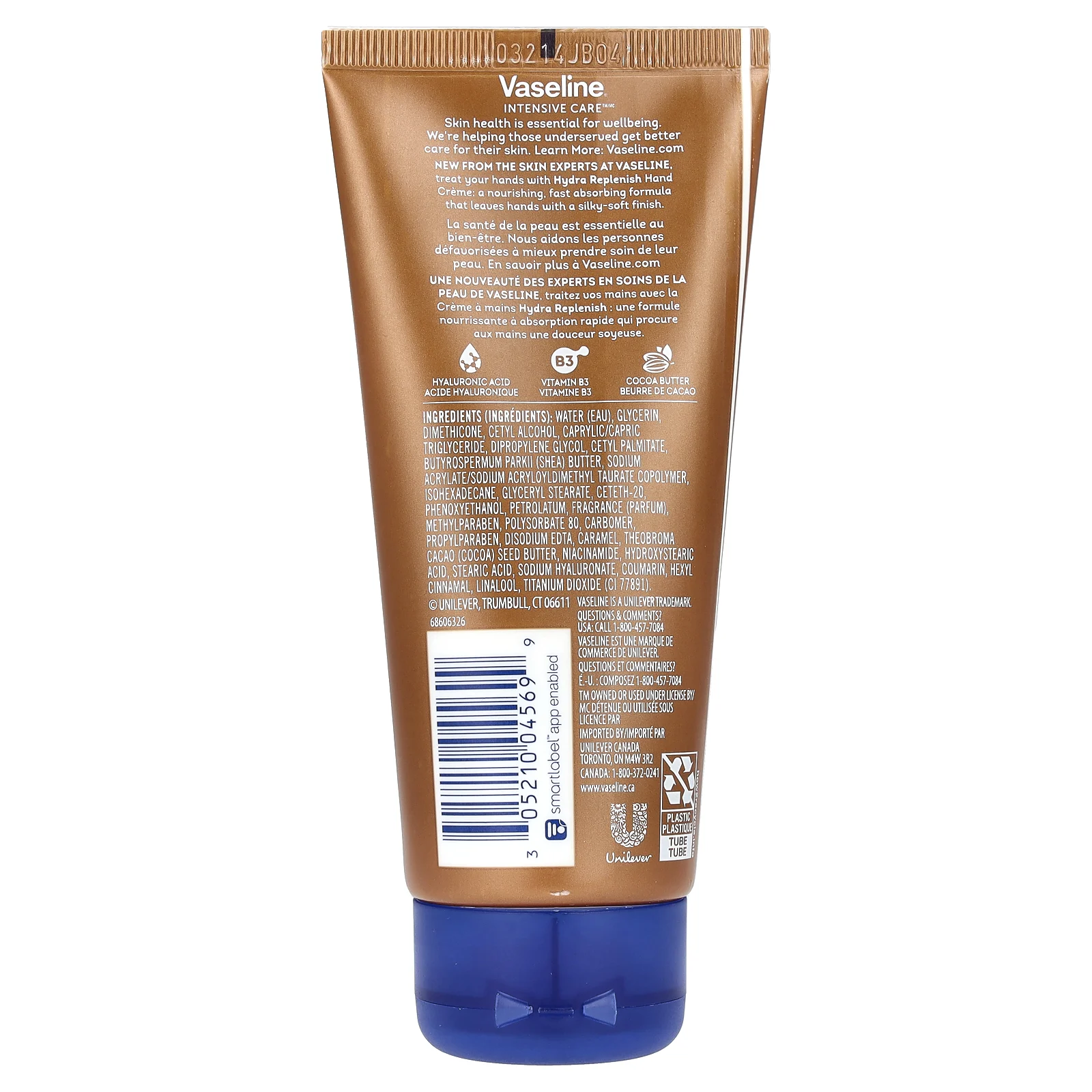 Vaseline, Intensive Care ™, увлажняющий крем для рук, 100 мл (3,4 жидк. Унции)