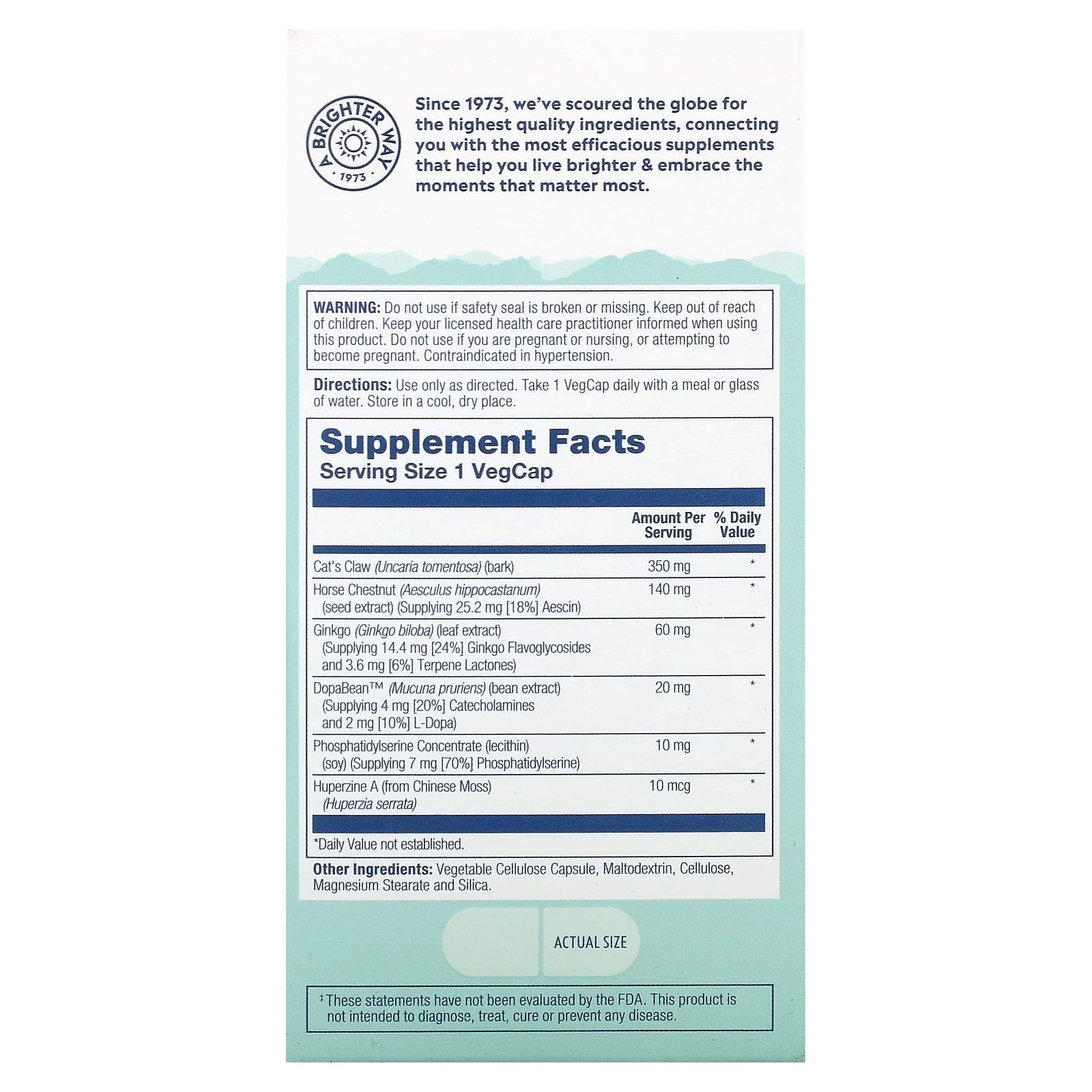 Solaray, SharpMind, улучшает работу мозга, 60 капсул