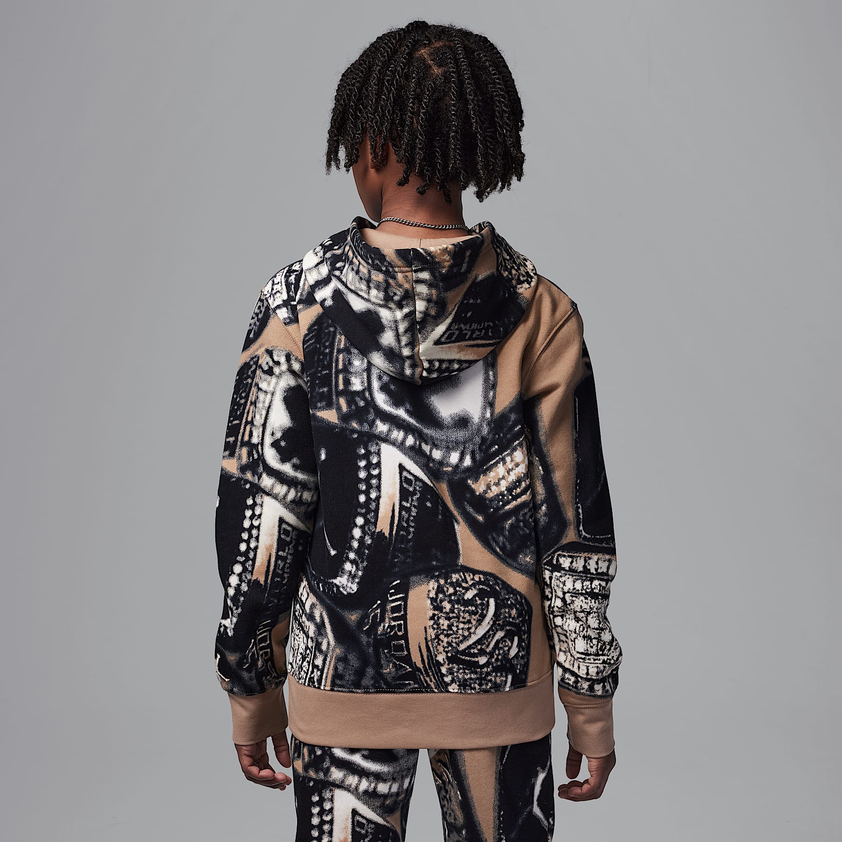 Jordan MVP Big Kids' Fleece Printed Pullover Hoodie