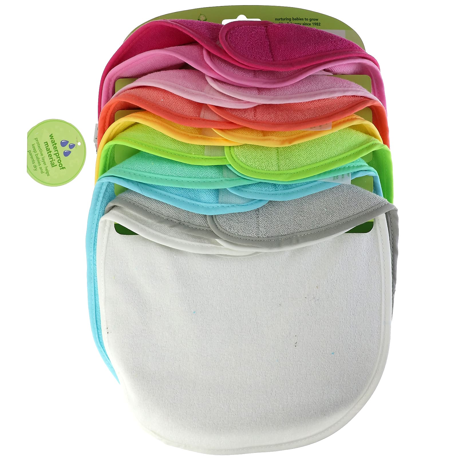 Green Sprouts, Нагрудники Stay-Dry, для детей от 3 до 12 месяцев, разнообразные, 10 шт.