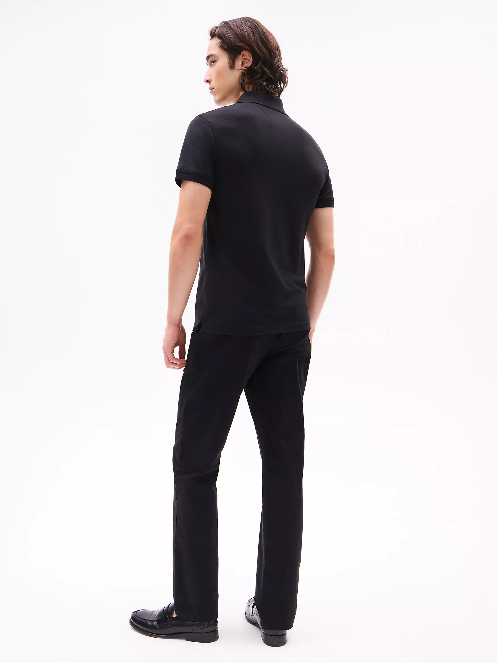 Мужское поло Tommy Hilfiger, Приталенное эластичное поло из пике