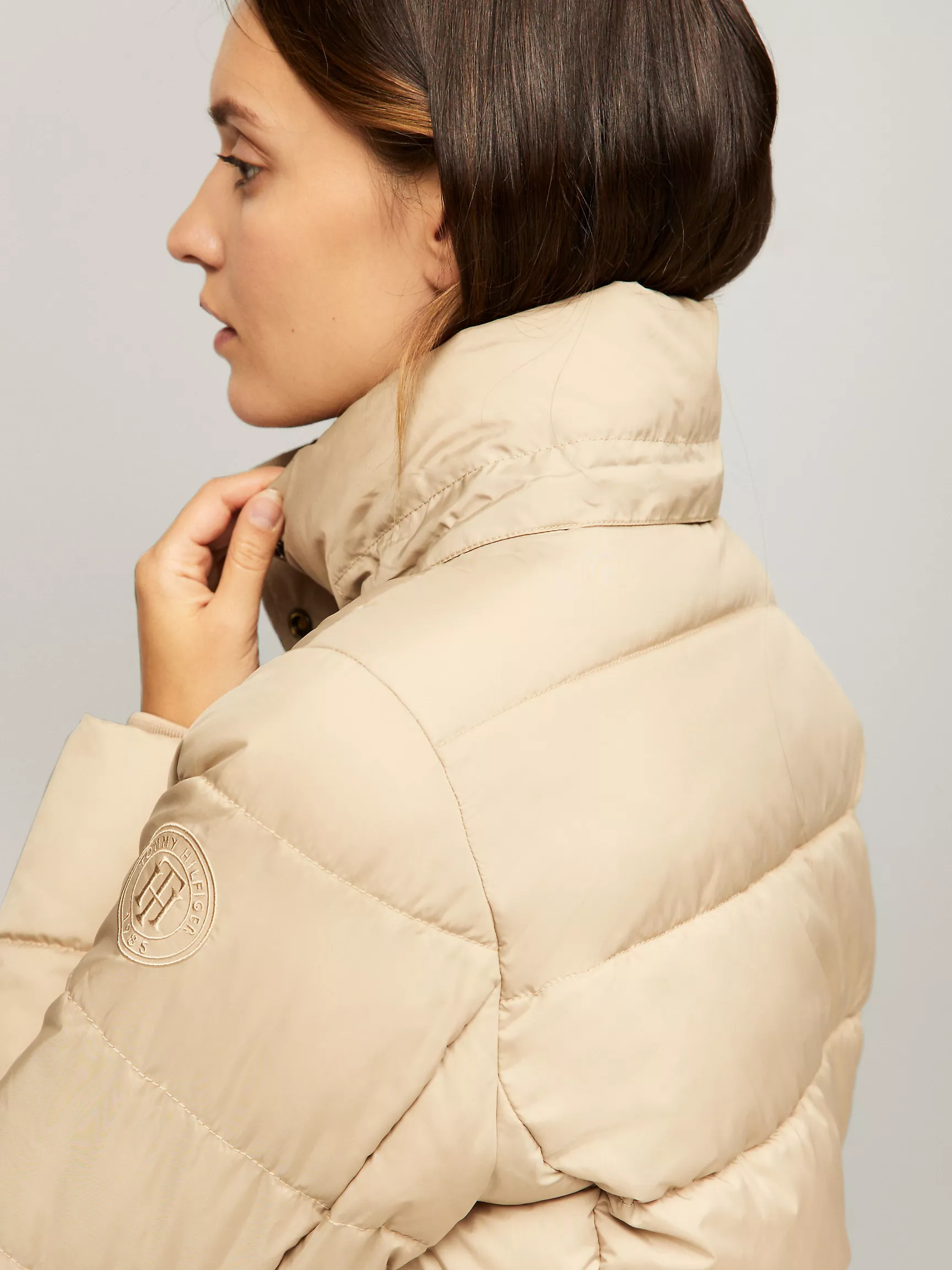 Женское пальто Tommy Hilfiger, Длинное пуховое пальто с капюшоном