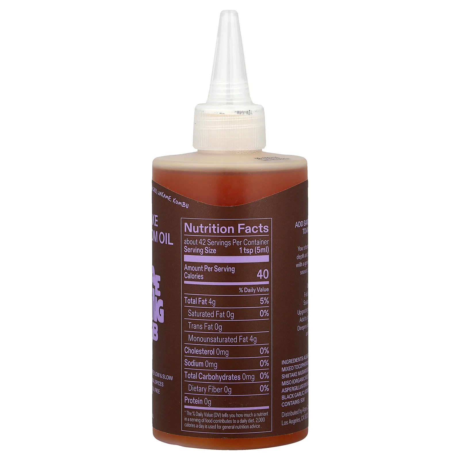 Algae Cooking Club, Масло грибов шиитаке, 207 мл (7 жидк. Унций)