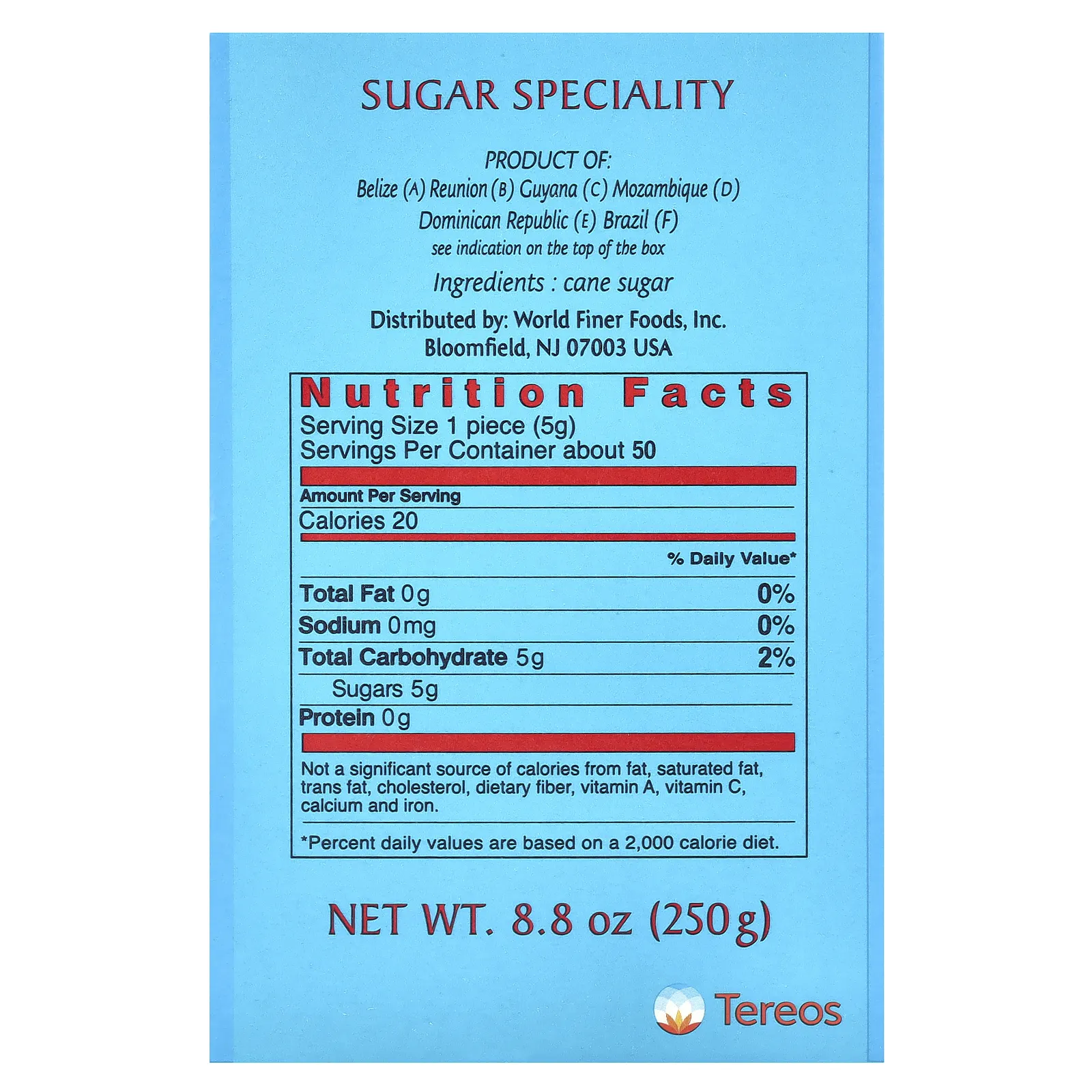 La Perruche, Кубики из чистого тростника, 250 г (8,8 унции)