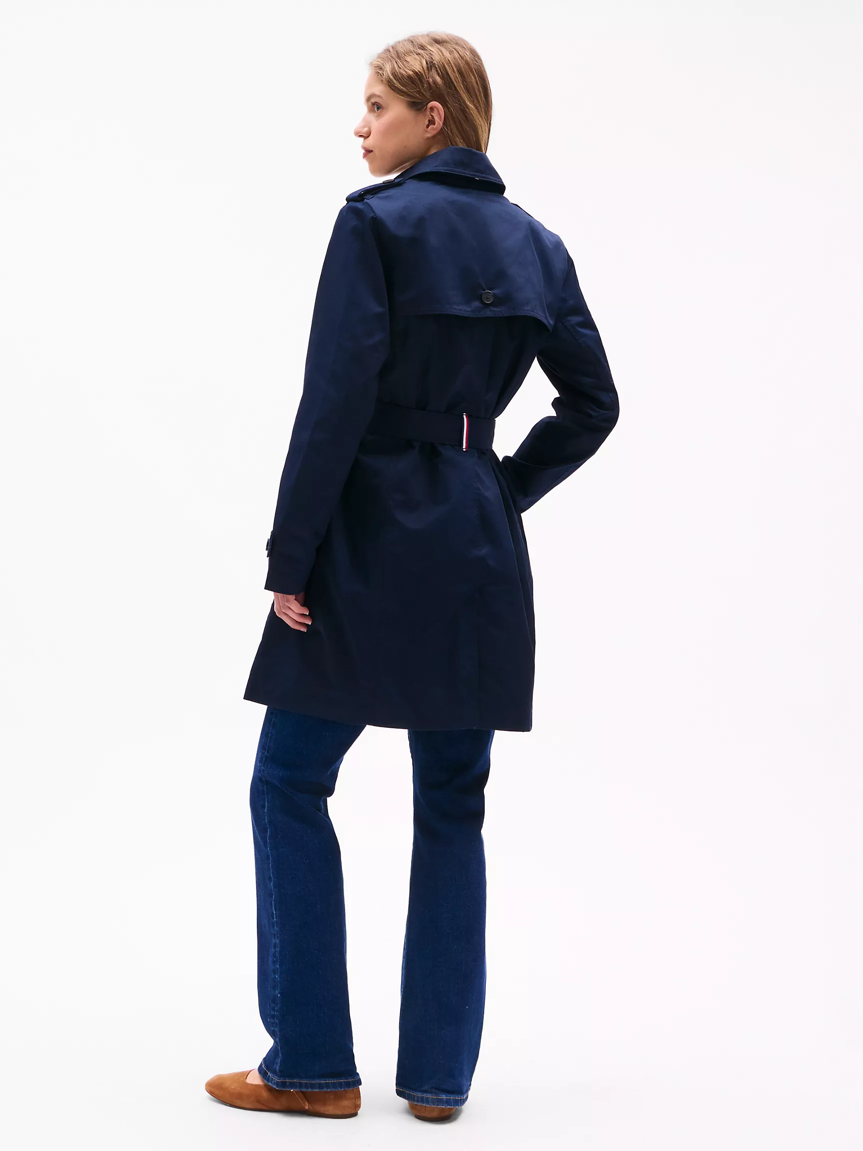Женское пальто Tommy Hilfiger, Двубортный тренч с поясом