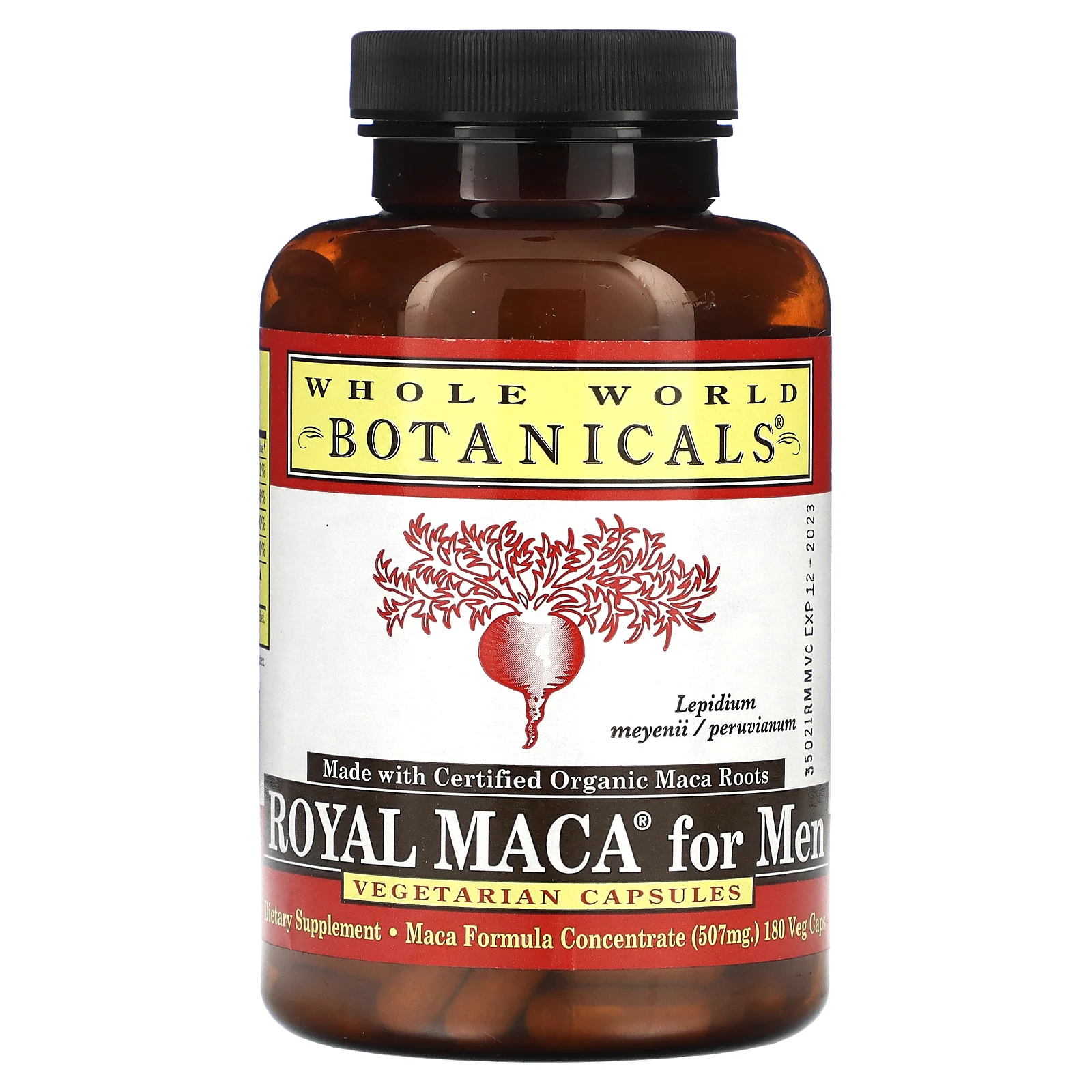 Whole World Botanicals, Royal Maca, для мужчин, 507 мг, 180 растительных капсул (253 мг в 1 капсуле)