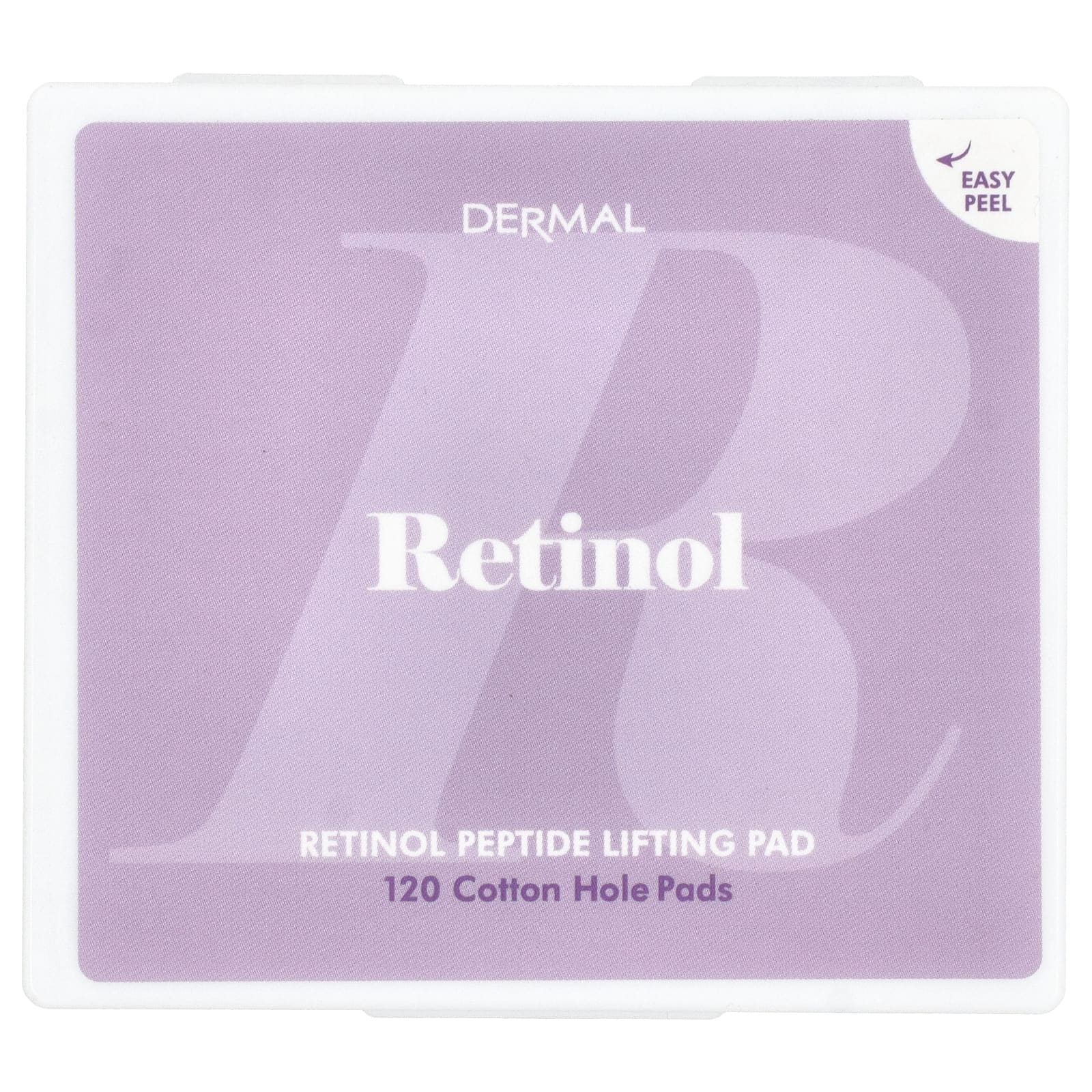 Dermal, Подушечки для лифтинга с пептидами и ретинолом, 120 ватных подушек для отверстий