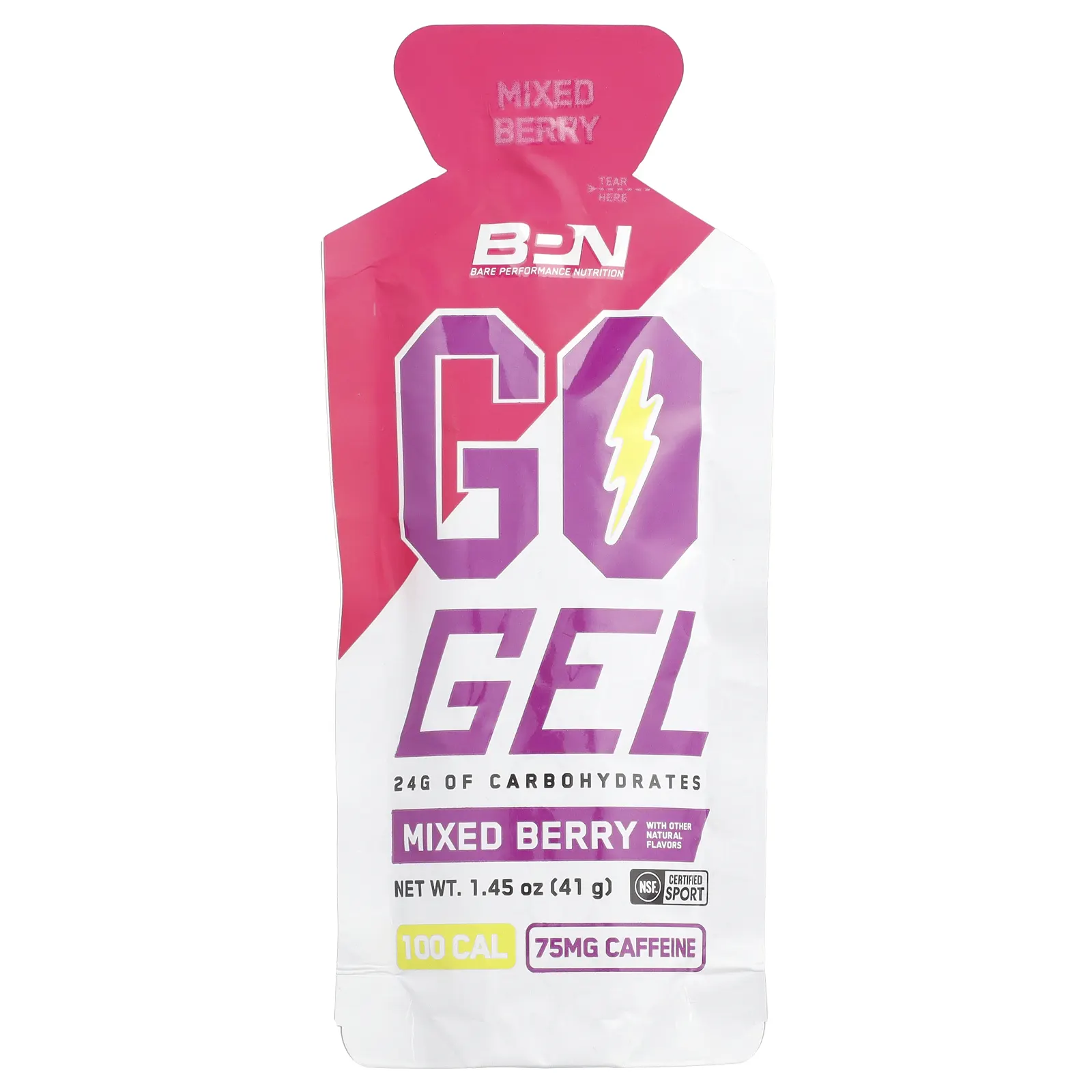 BPN, Go Gel, ягодная смесь без добавок, 10 пакетиков по 41 г (1,45 унции)