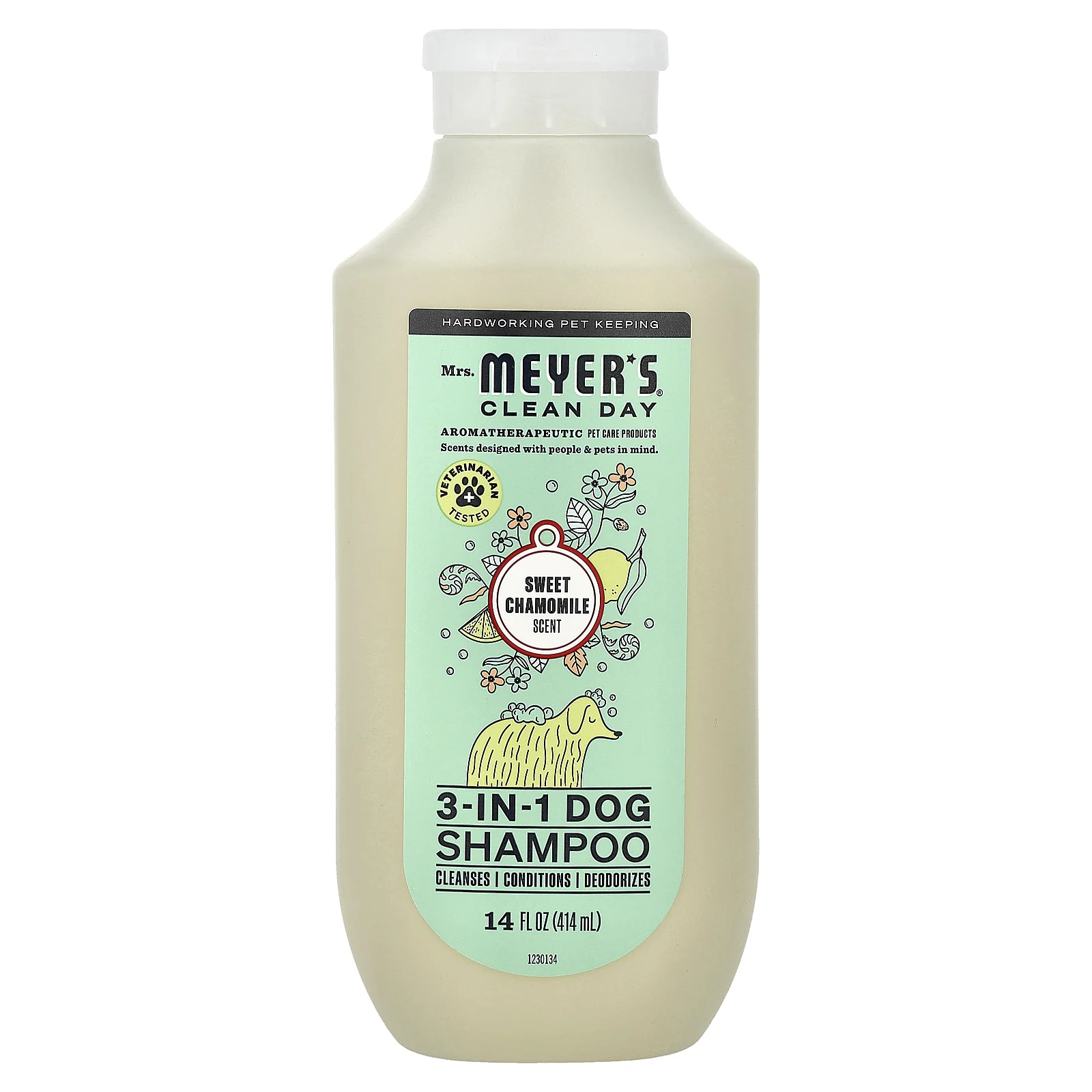 Mrs. Meyers Clean Day, шампунь для собак, 3 в 1, сладкая ромашка, 414 мл (14 жидк. унций)
