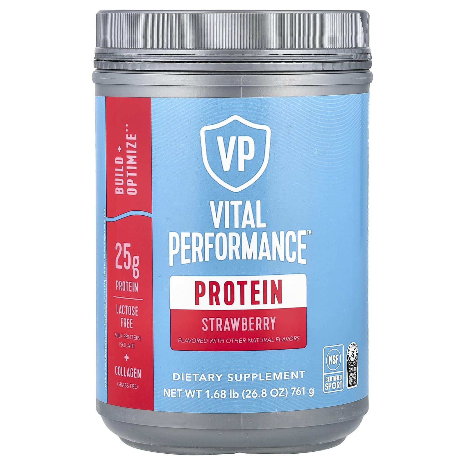 Vital Proteins, Vital Performance Protein, клубника, 761 г (1,68 фунта)