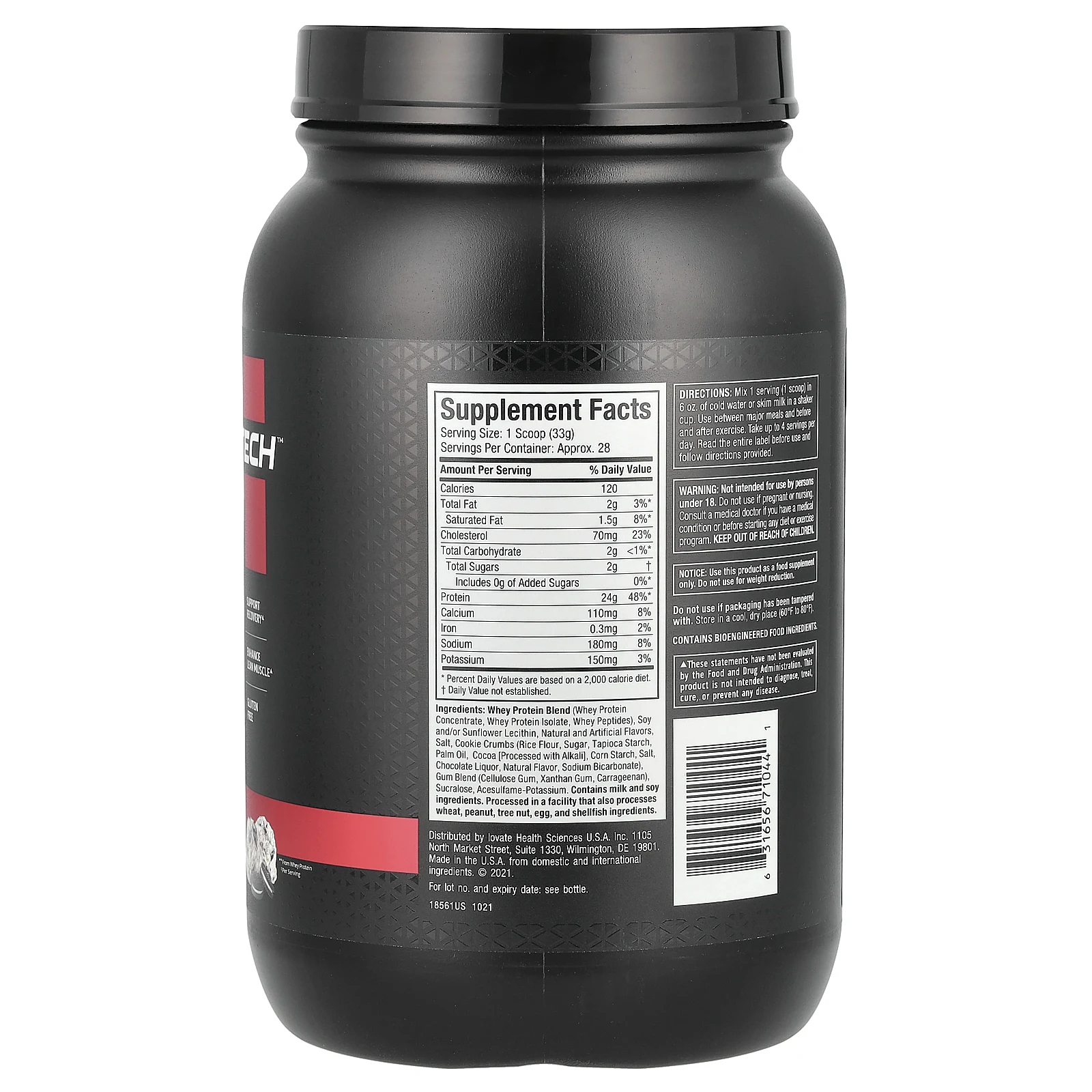 MuscleTech, Nitro Tech, 100% Whey Gold, сывороточный протеин, печенье с кремом, 1,00 кг (2,21 фунта)