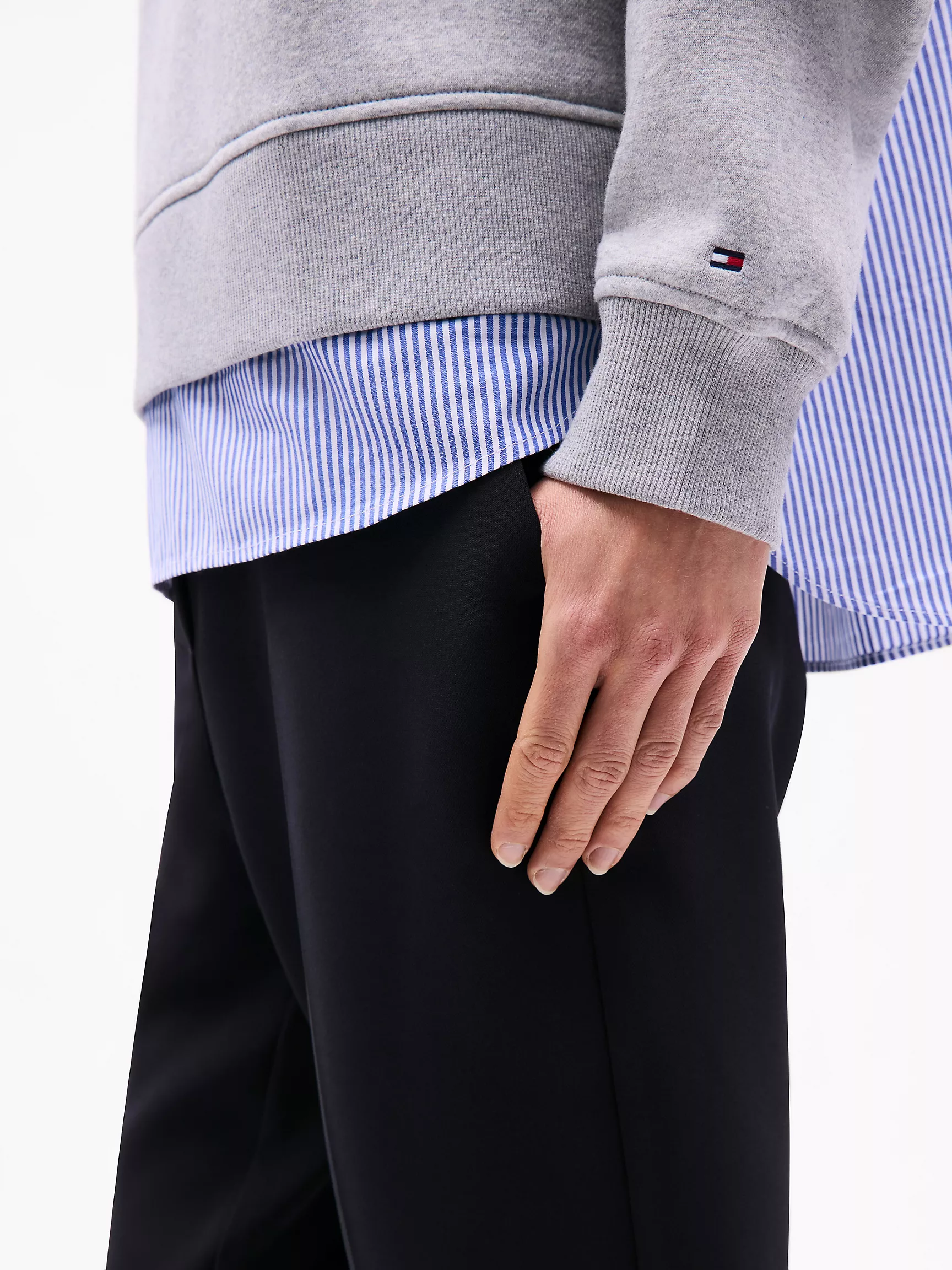 Женская толстовка Tommy Hilfiger, Свитшот-гибрид из смешанных материалов