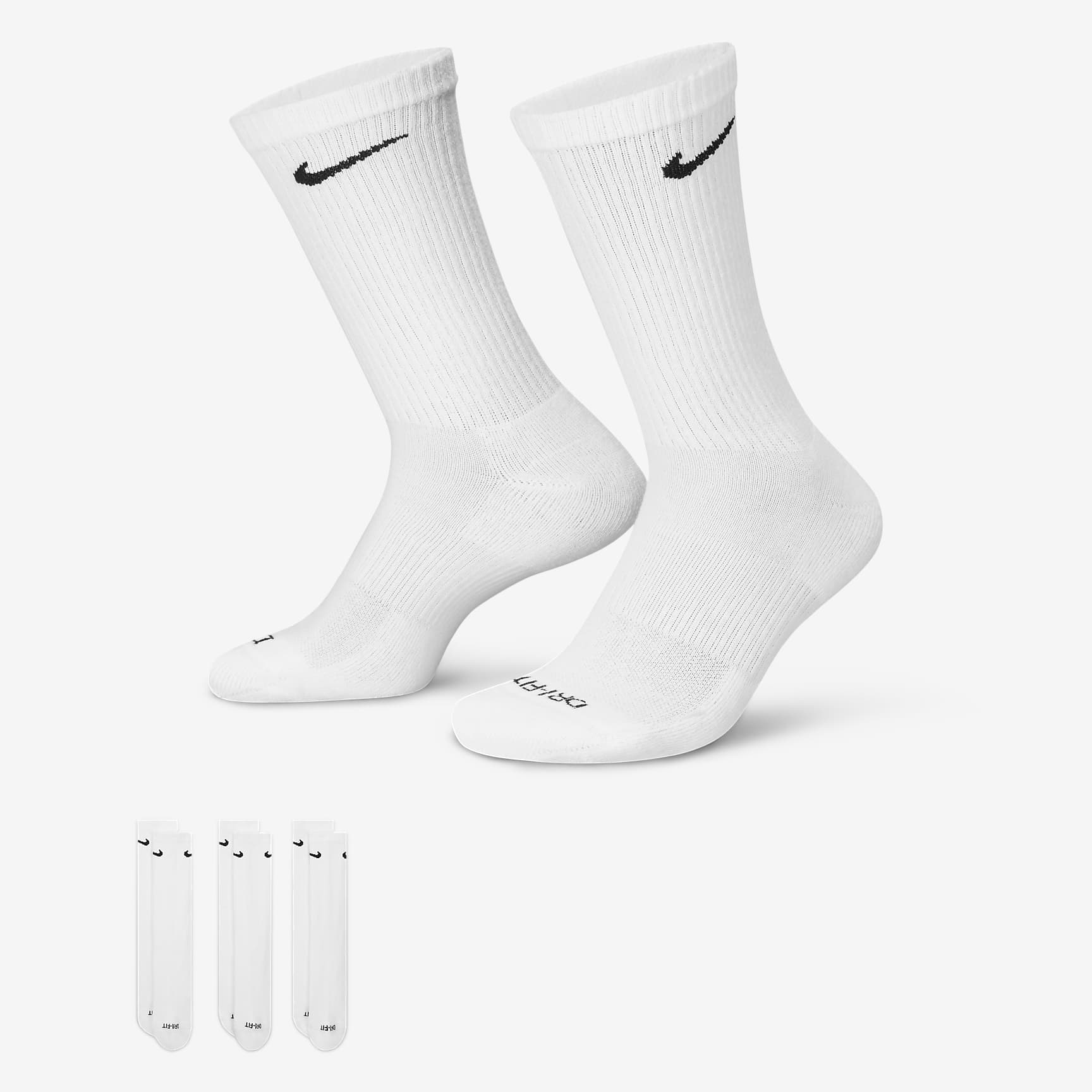Nike Everyday Plus Cushioned Training Crew Socks (3 Pairs)