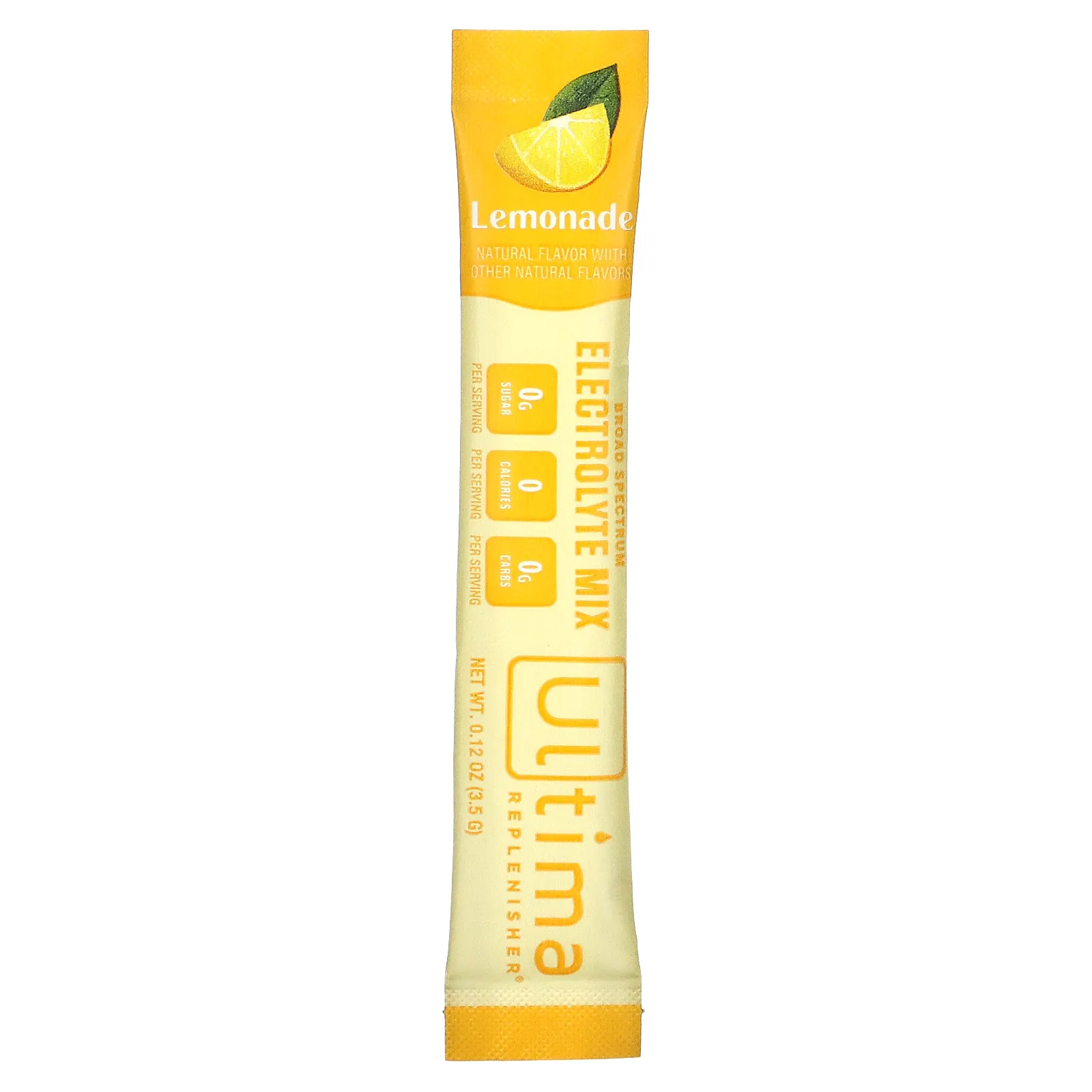 Ultima Replenisher, порошок электролитов со вкусом лимонада, 20 пакетиков, 0,12 унций (3,5 г)