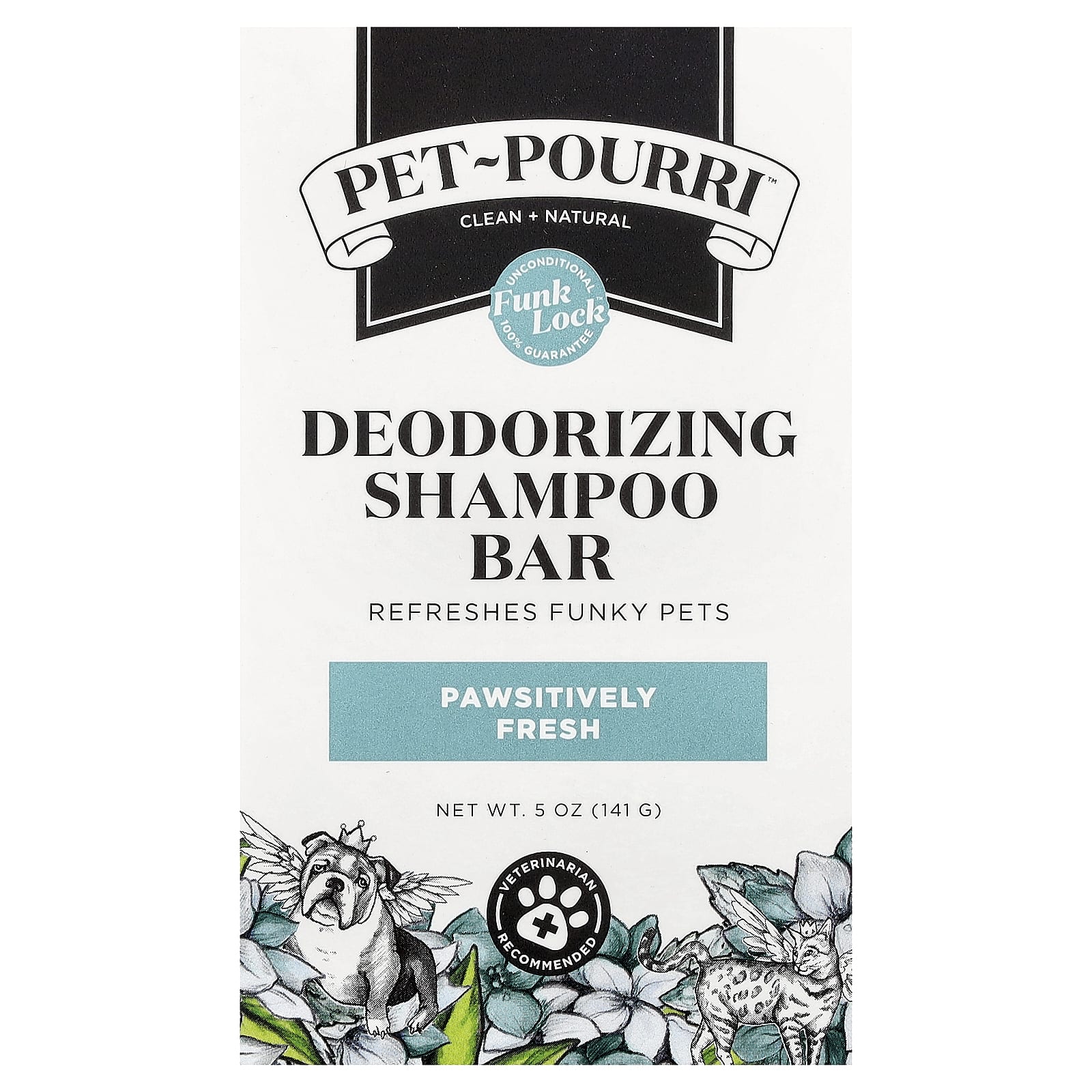 Poo-Pourri, Pet-Pourri ™, дезодорирующий шампунь, свежесть, 5 унций (141 г)