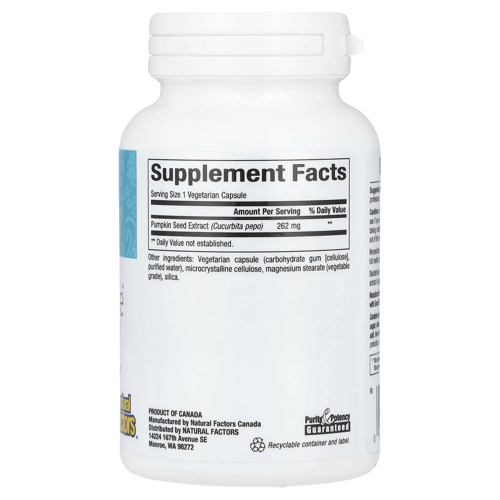 Natural Factors, Womensense, BladderSense, 90 вегетарианских капсул