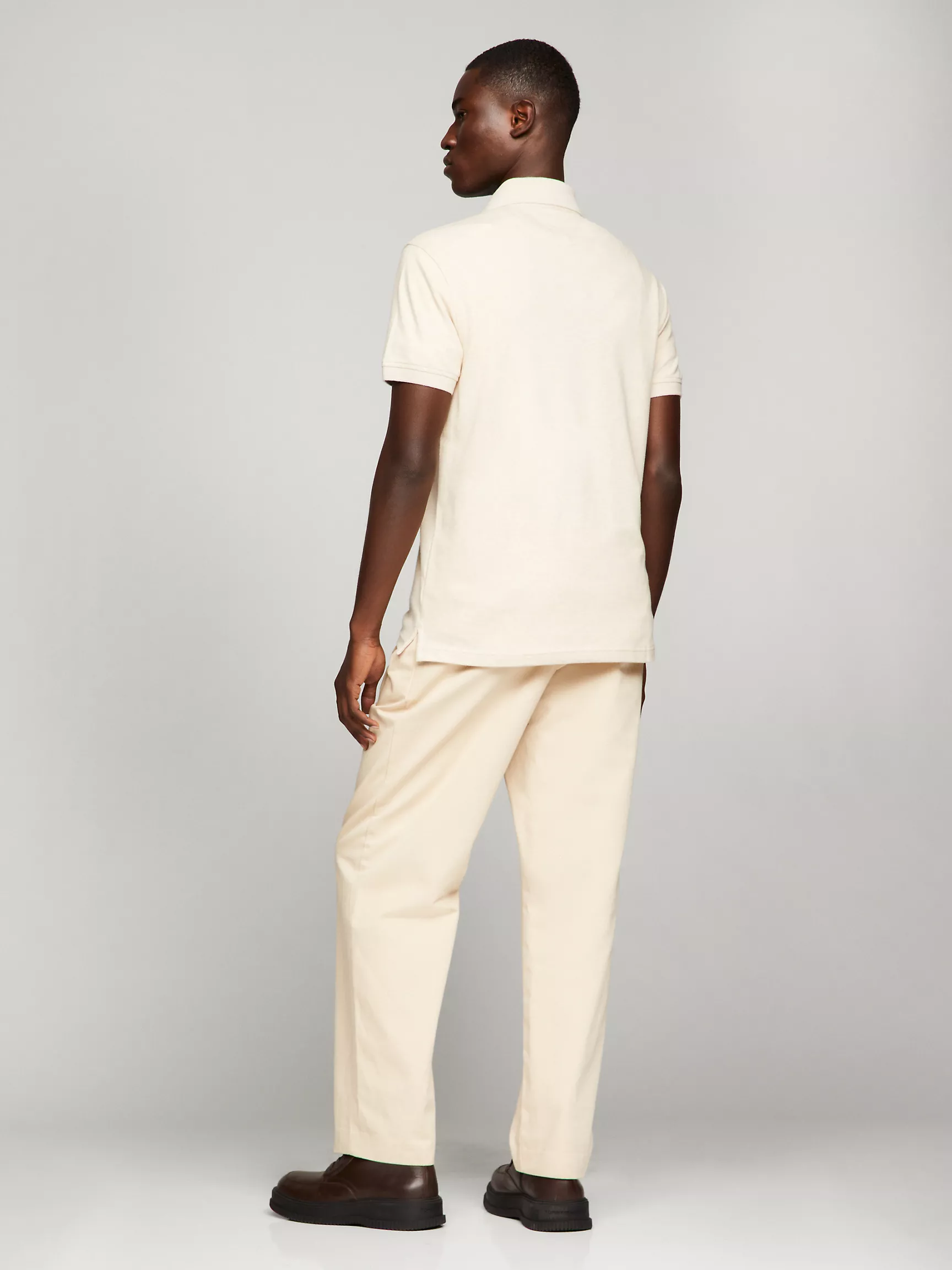 Мужское поло Tommy Hilfiger, Приталенное эластичное поло из пике